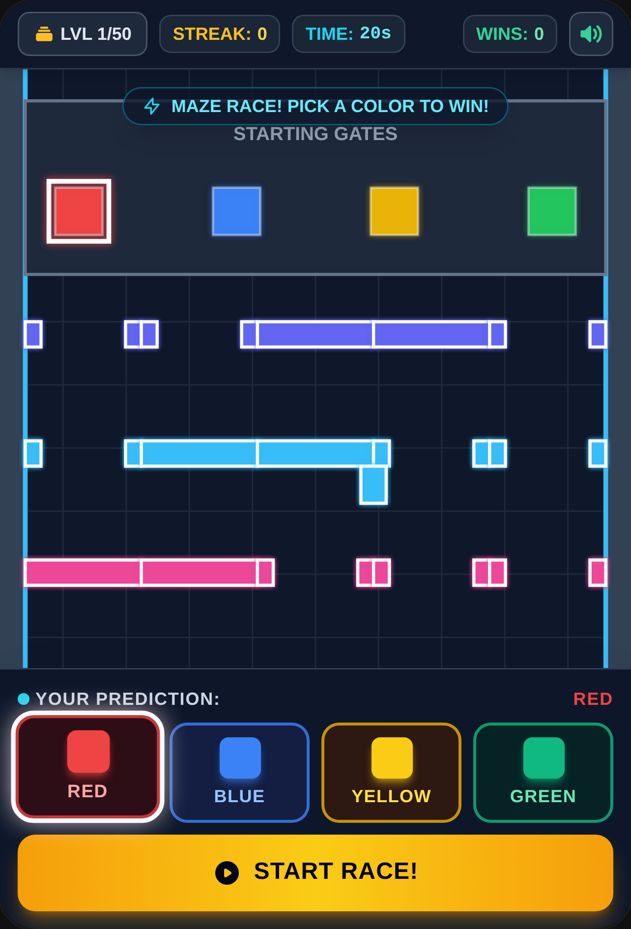 Neon Color Square Race cover