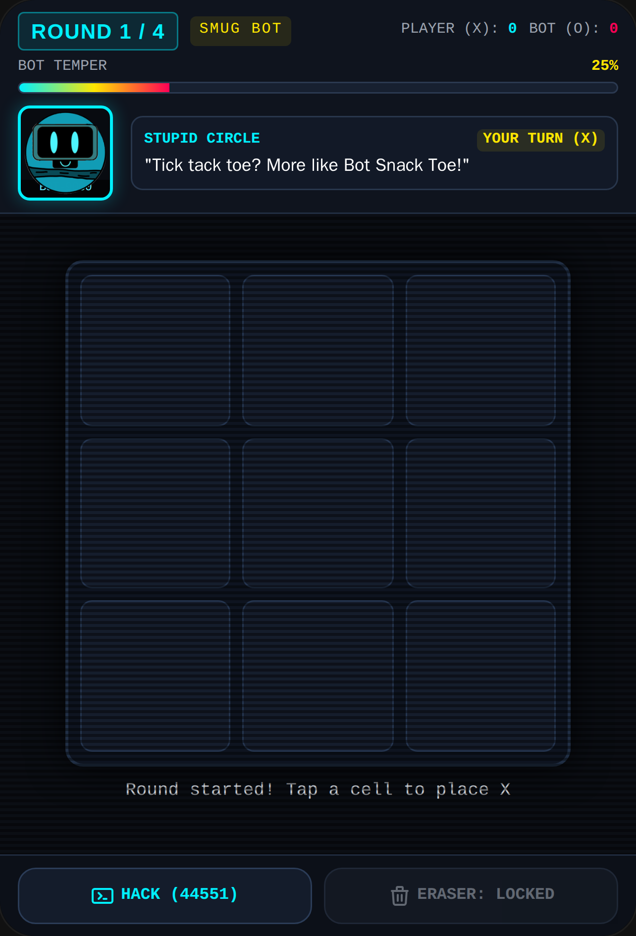 Tic-Tac-Toe: Boss Fight vs Stupid Circle Bot cover