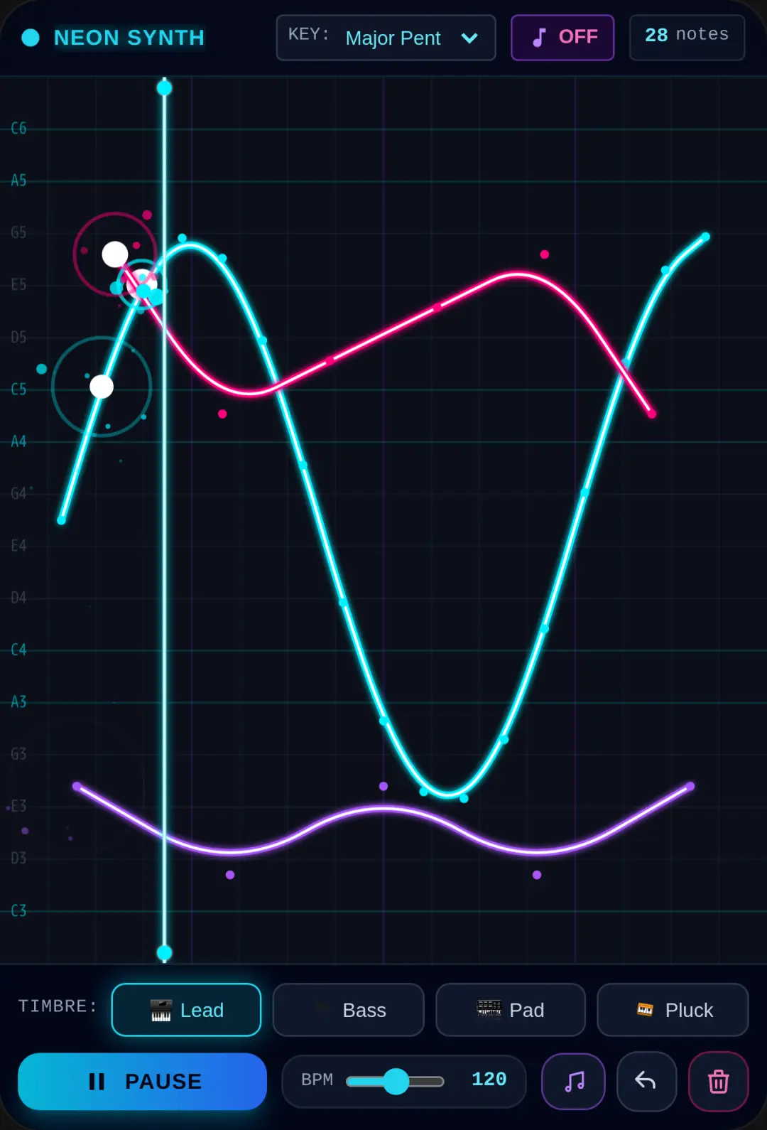 Neon Synth - Draw Music cover