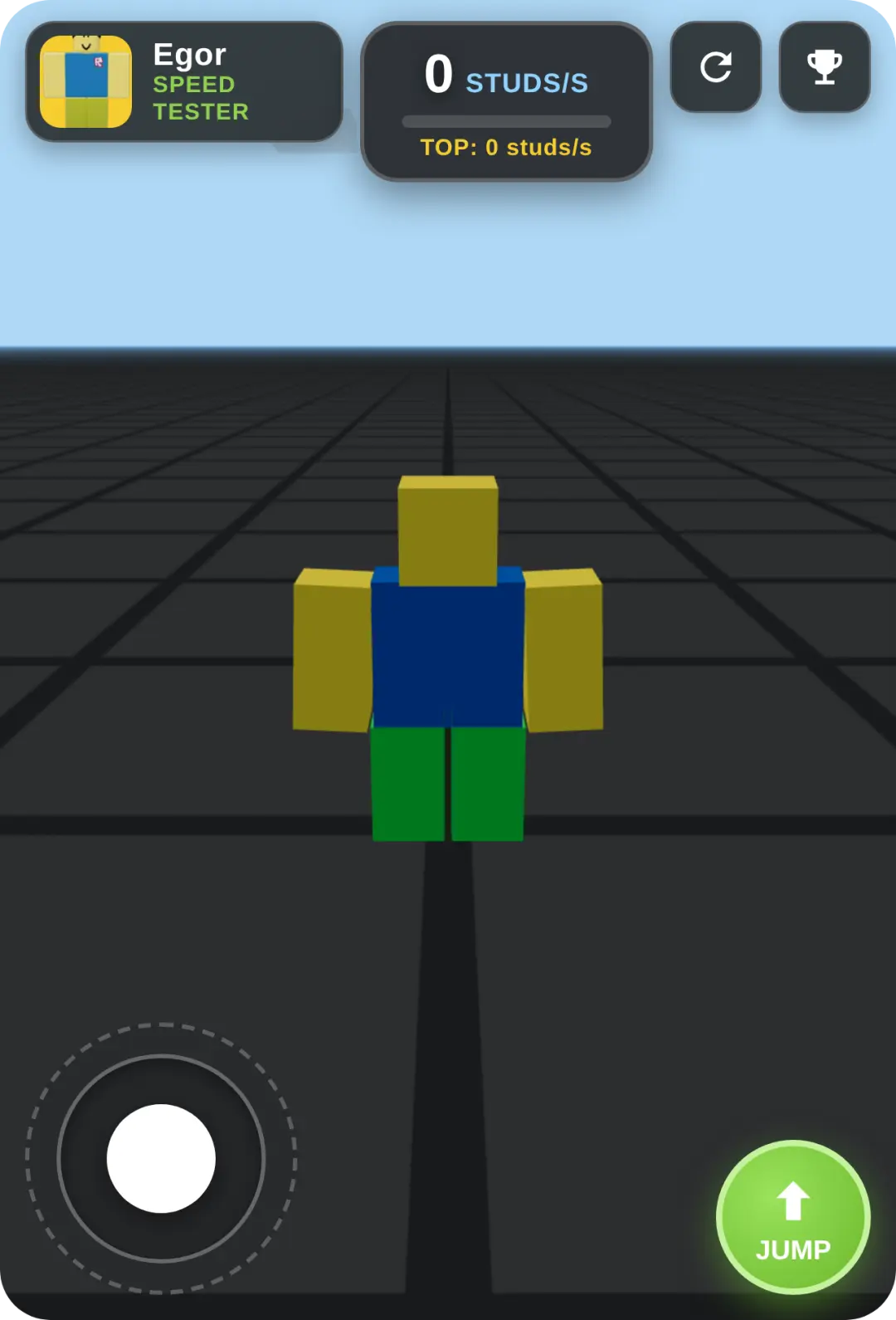 Roblox Egor Speed Tester 3D 1.1v