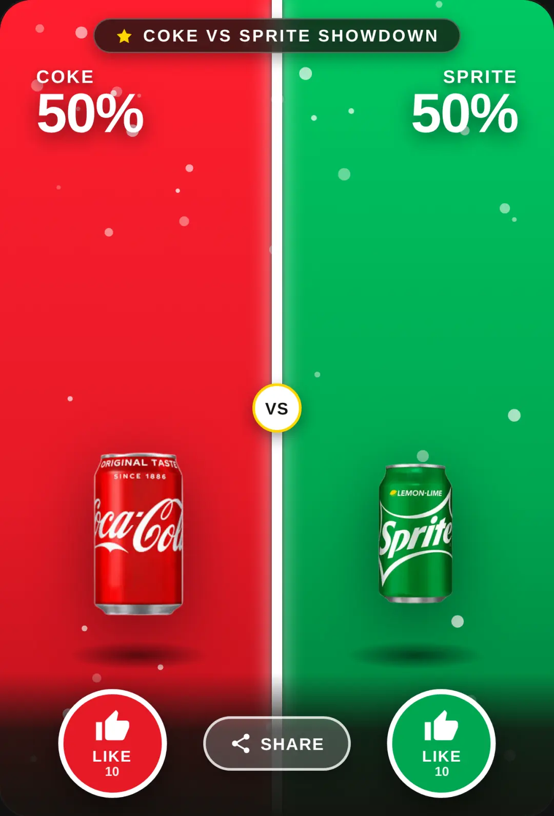 Coke vs Sprite Showdown cover