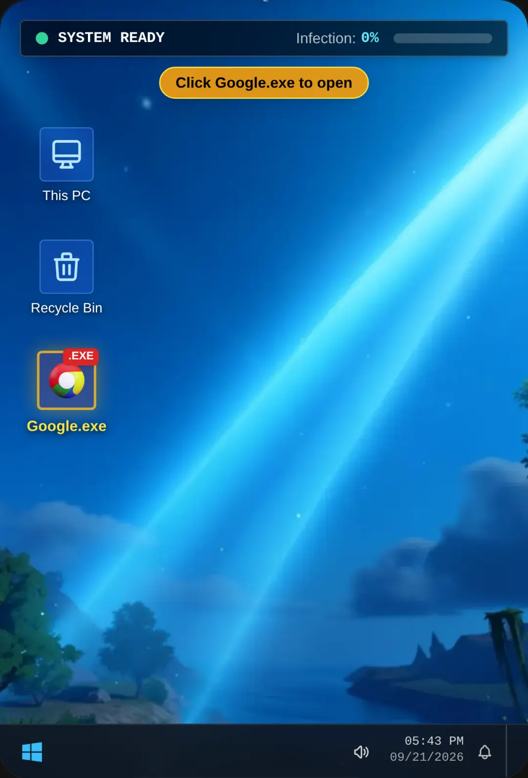 Windows 10 - Google.exe Virus Simulation cover