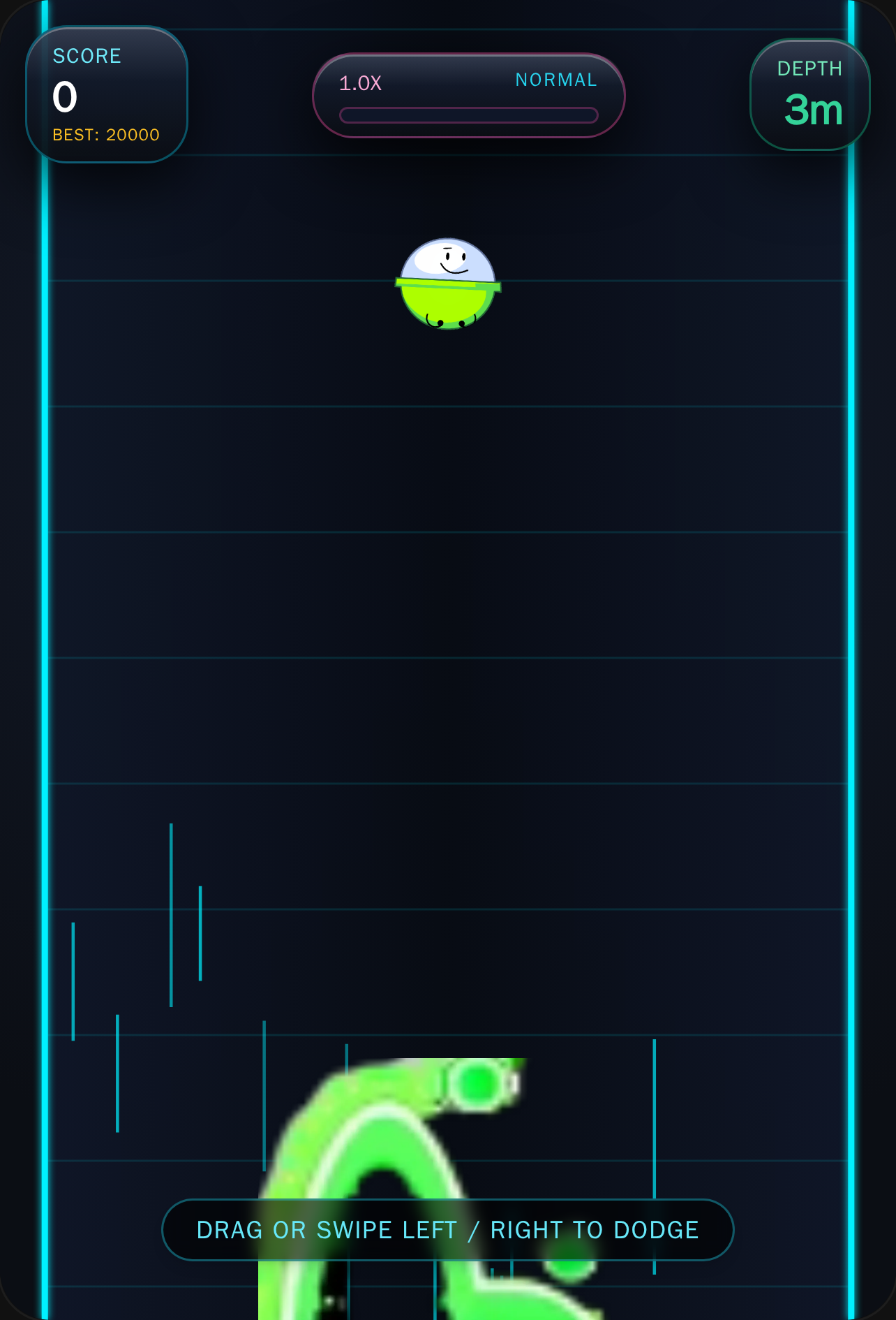 Hold the ball to control cover