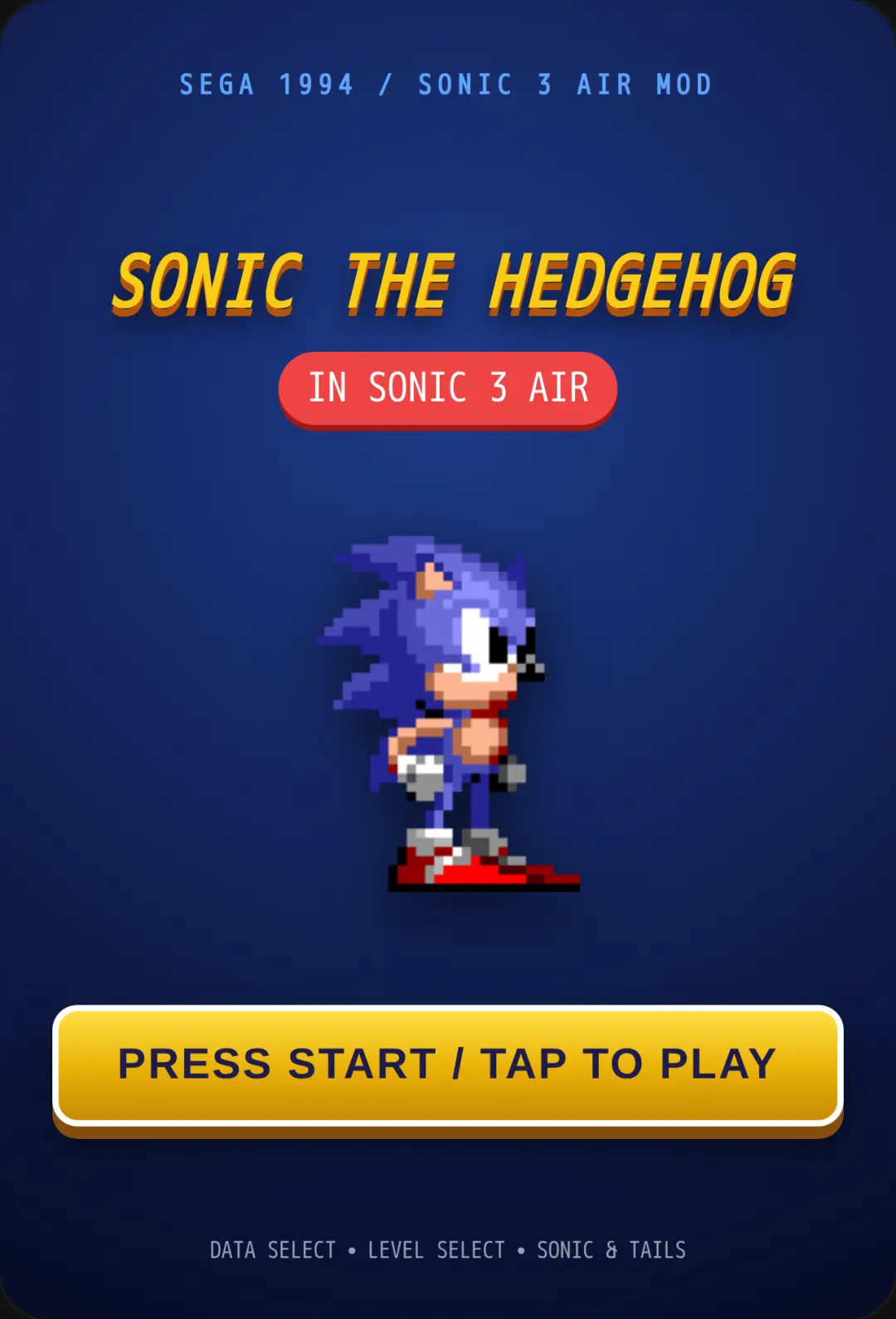 Sonic 1 in Sonic 3 AIR cover