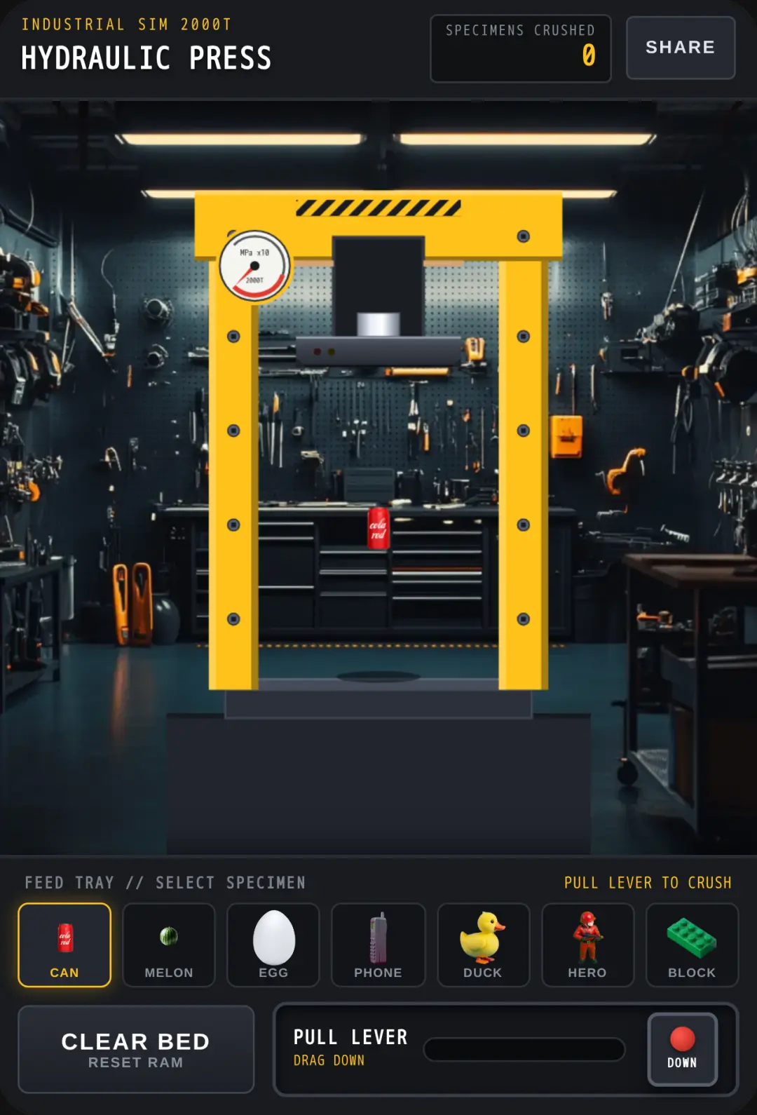 HYDRAULIC PRESS SIMULATOR cover