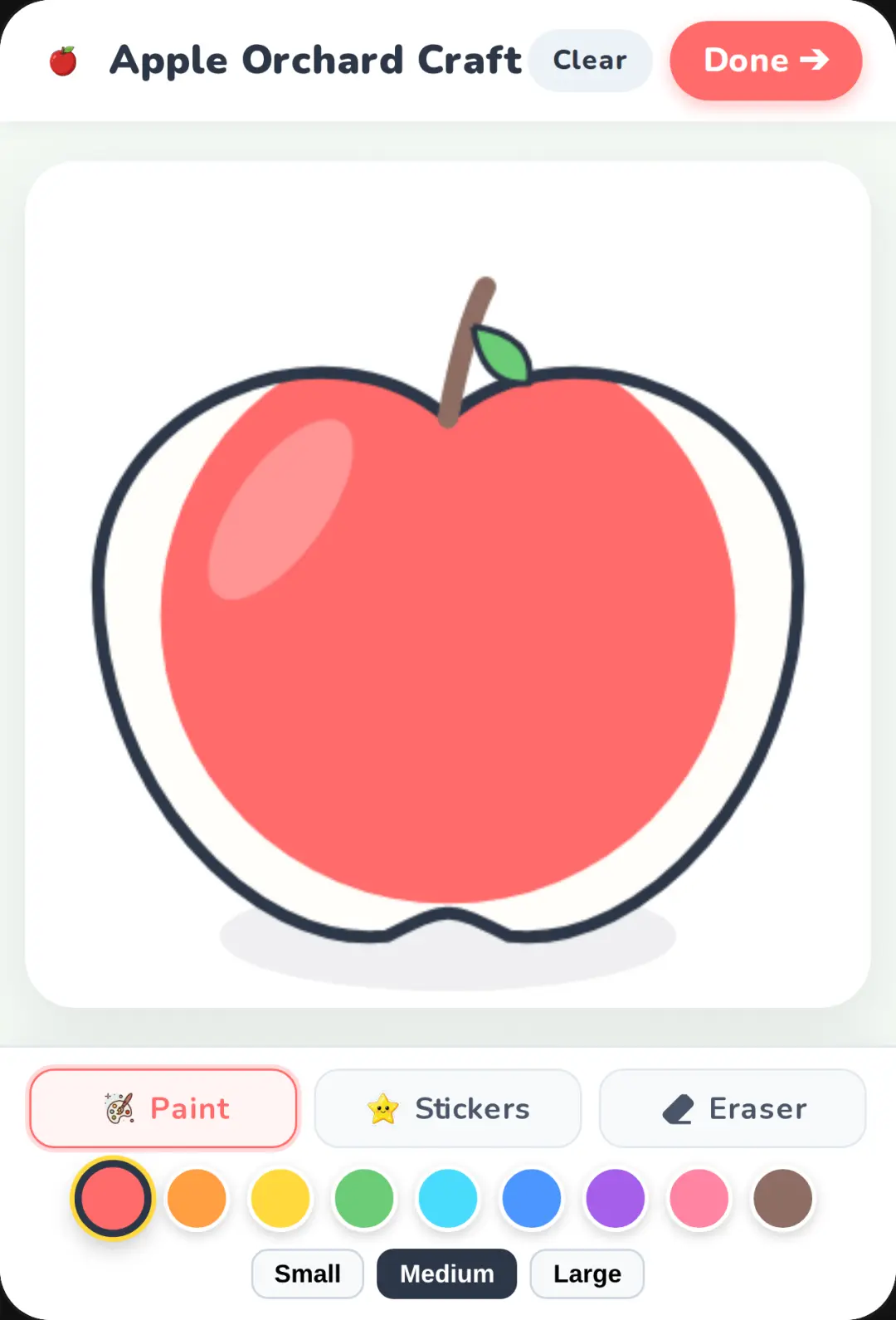 Apple Craft #creativegame #paint #decorate #apple #cozygame