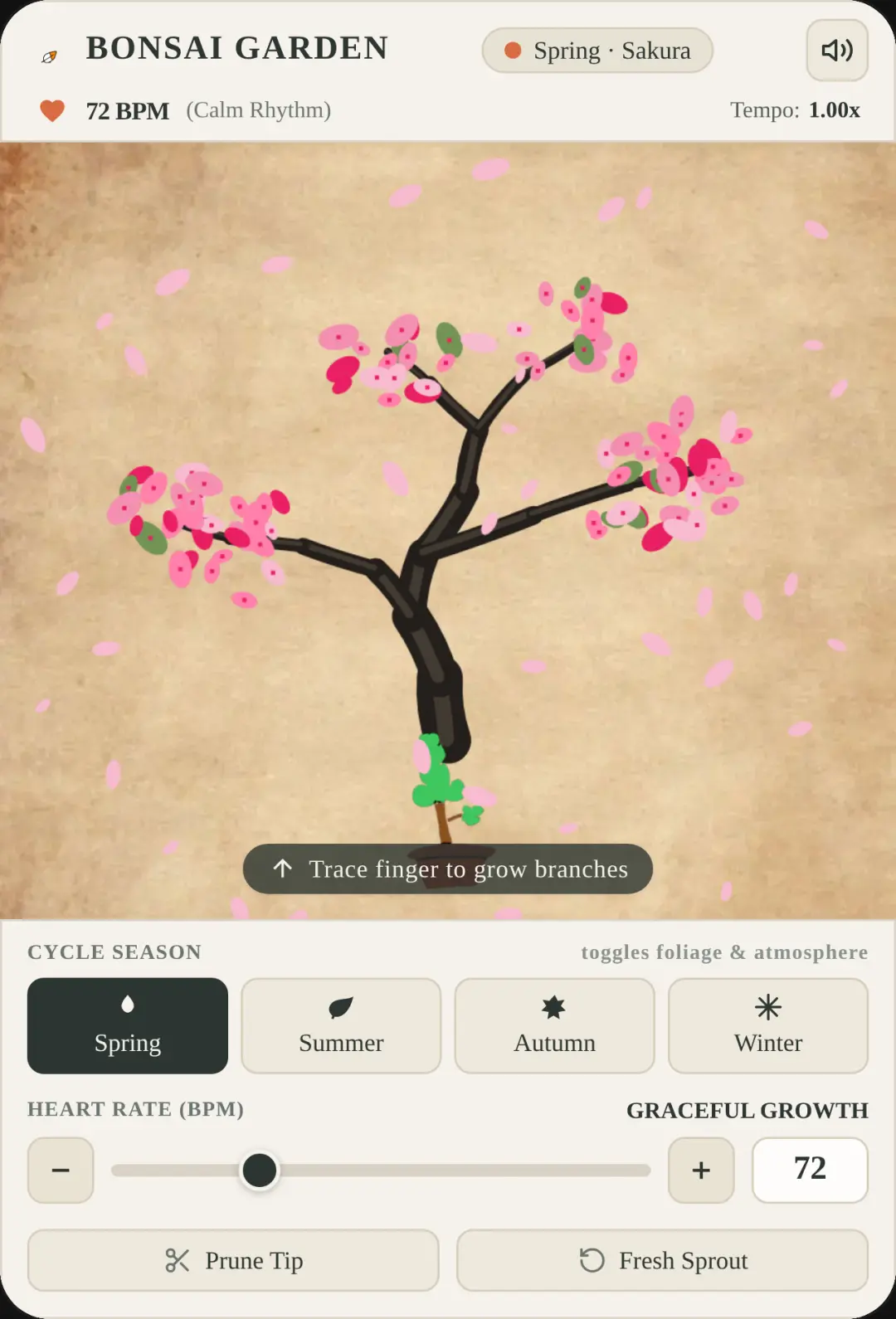 Zen Bonsai Garden trace your hand ✋ to the tree it's will growth also you can change the speed of growth pls support👍 my tiktok account RAJ TARUN RAJ cover