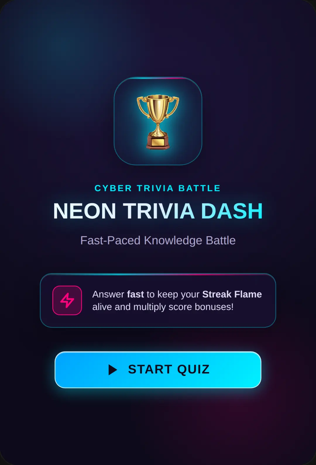 Neon Trivia Dash cover