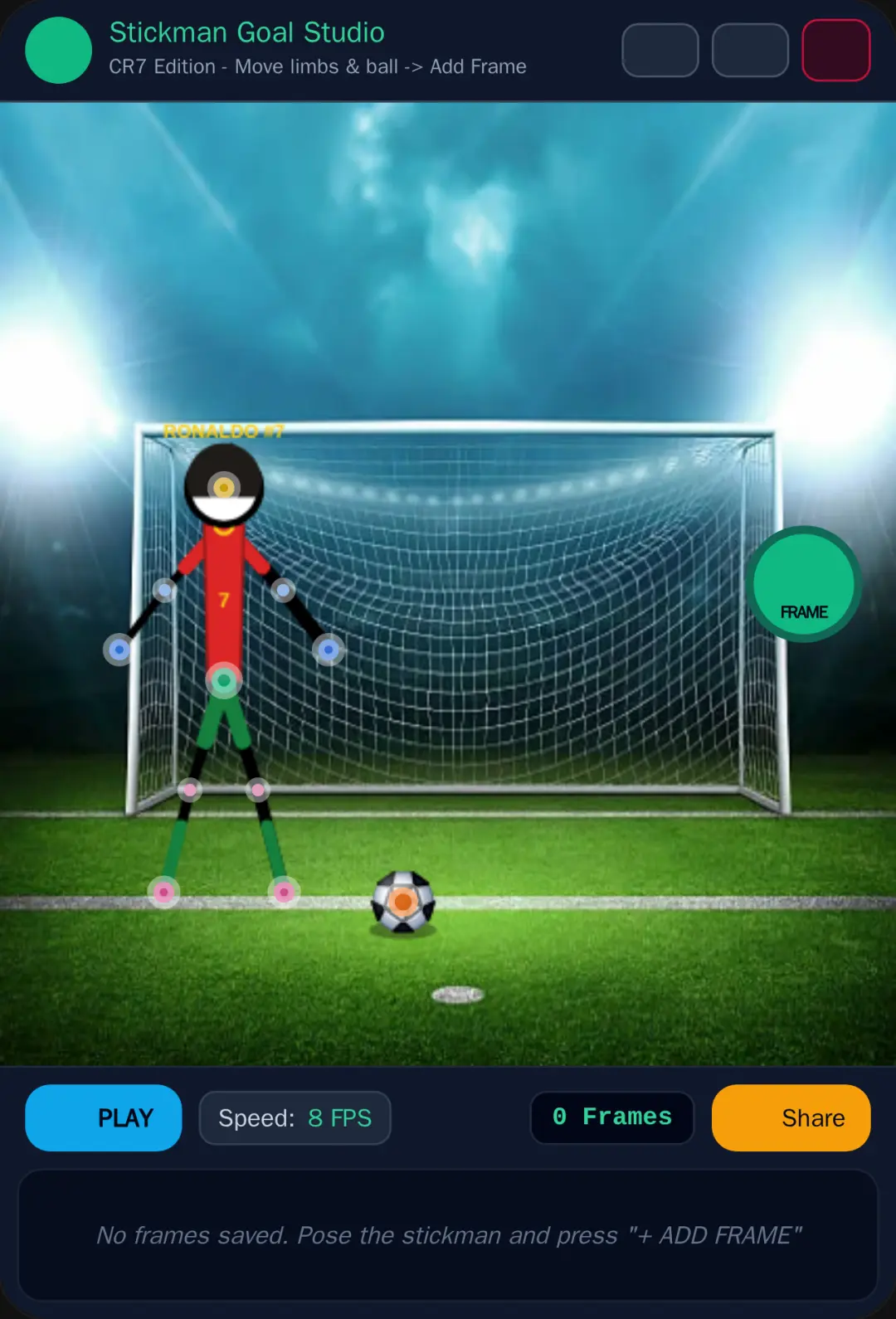 Stickman Goal Animator ronaldo edition cover