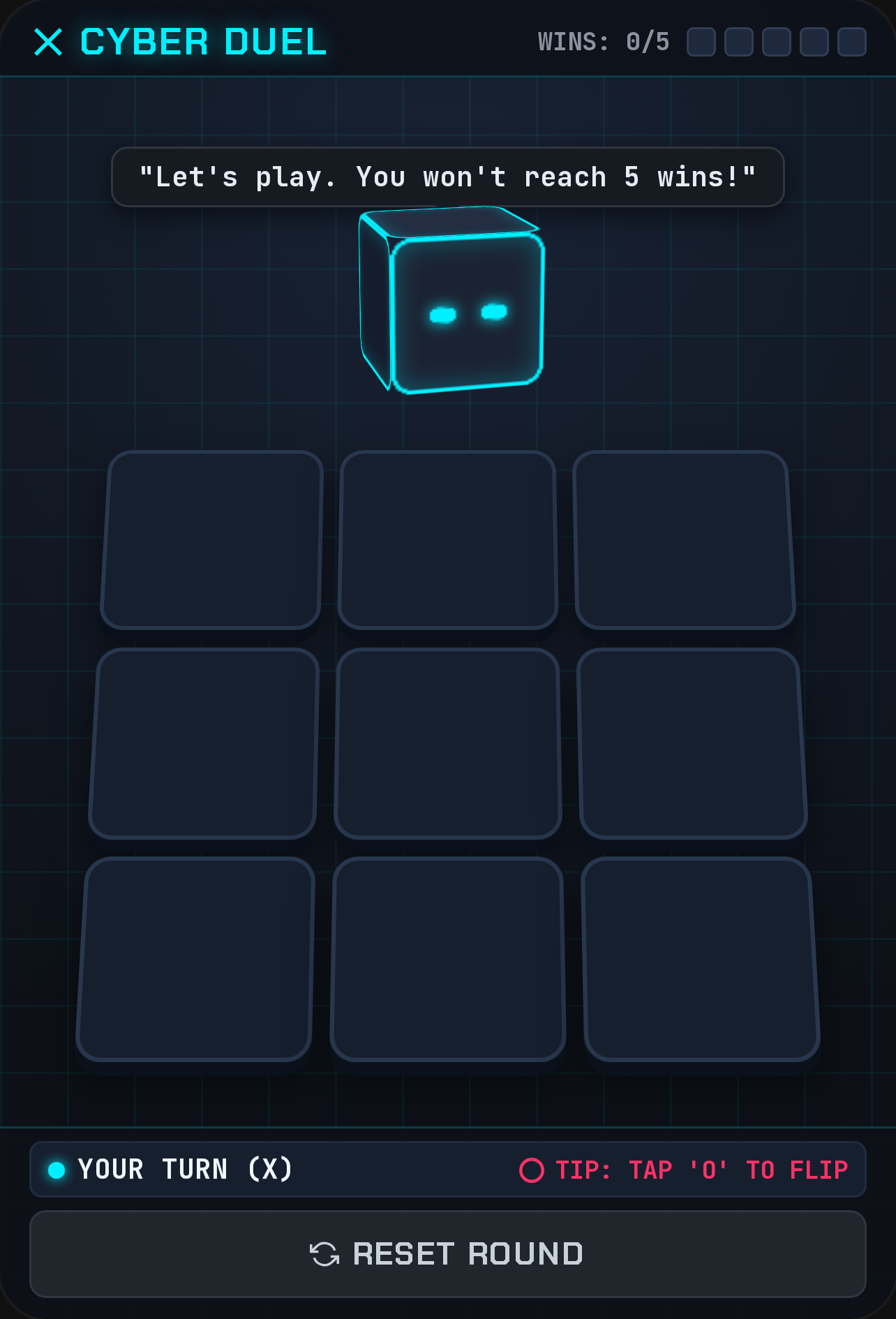 CYBER CUBE TIC-TAC-TOE cover