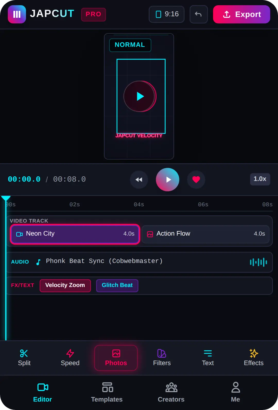 Japcut - Mobile Video Editor & Templates cover