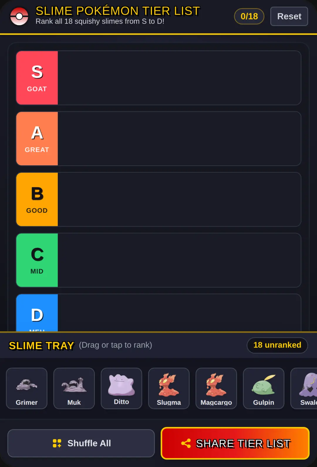 Slime Pokémon Tier List Maker cover