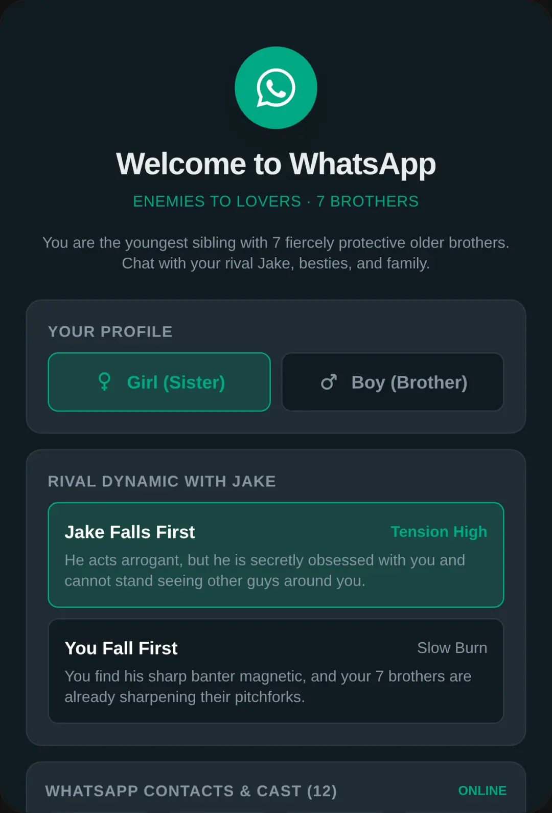 Enemies to Lovers: 7 Brothers Chat cover