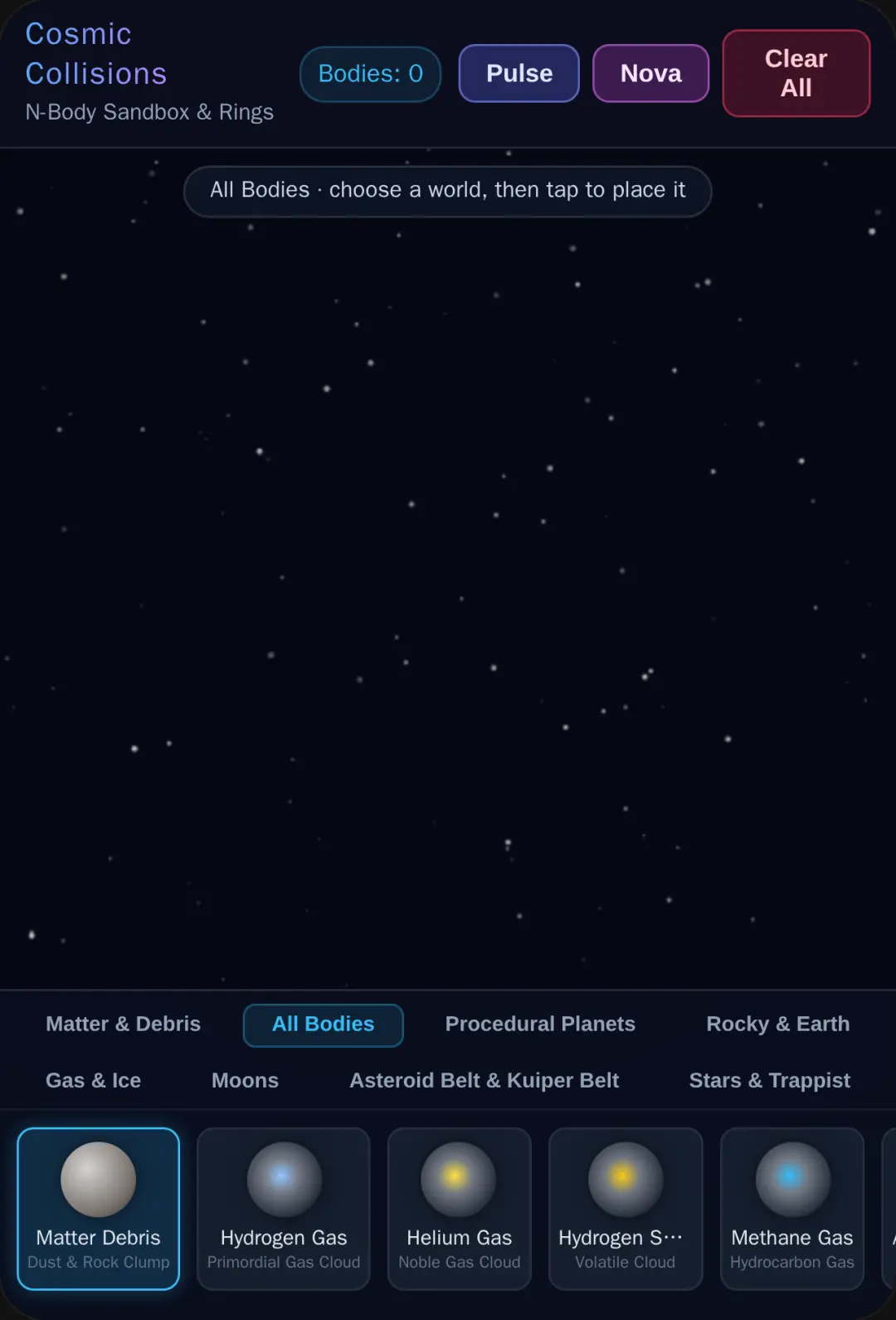 Cosmic Plant & Celestial Collisions like free universe sandbox cover
