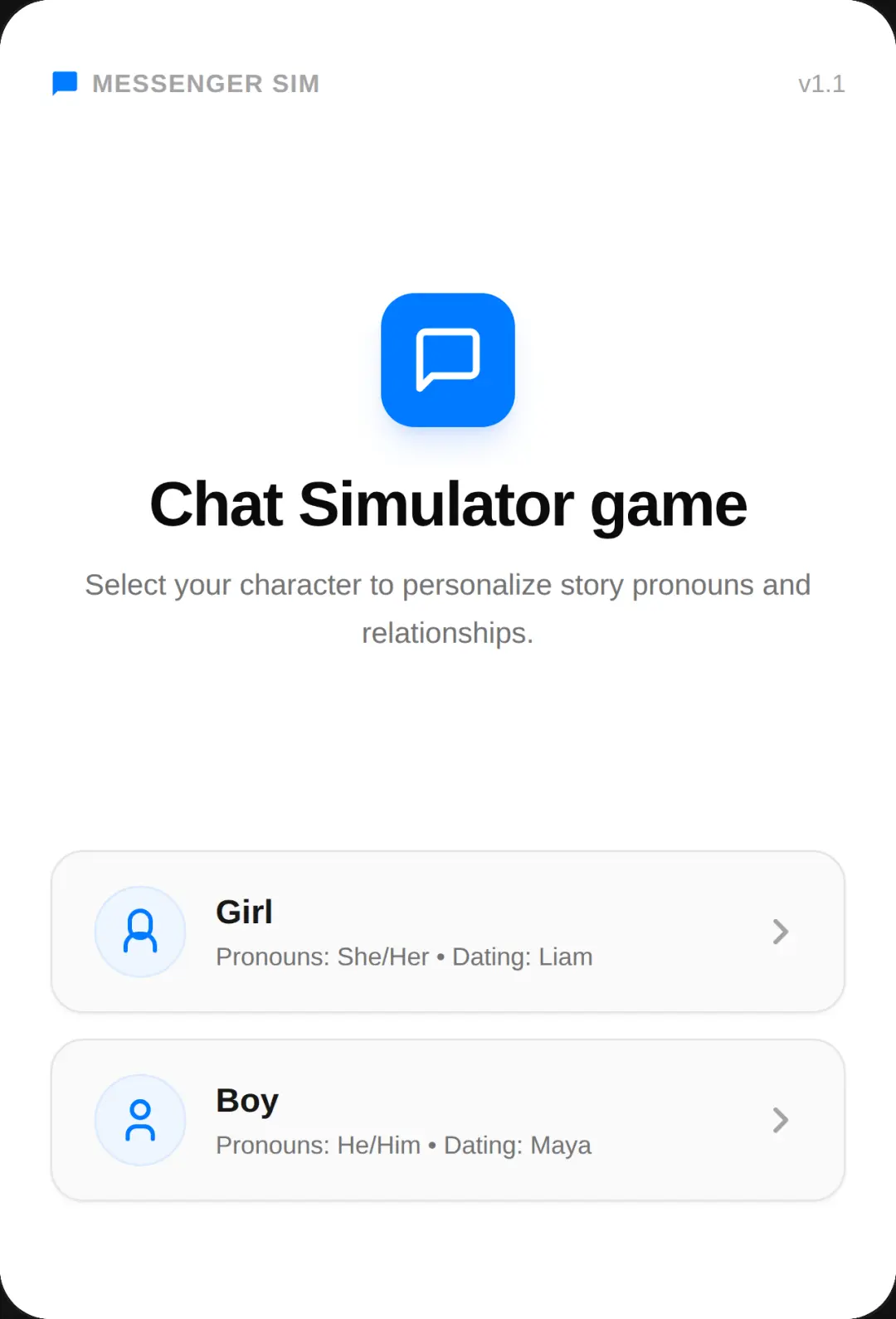 Chat Simulator game cover