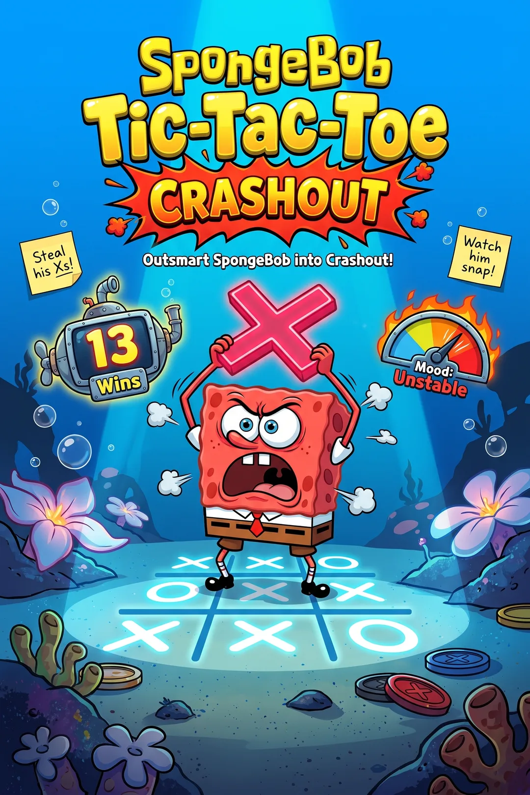SpongeBob Tic-Tac-Toe Crashout