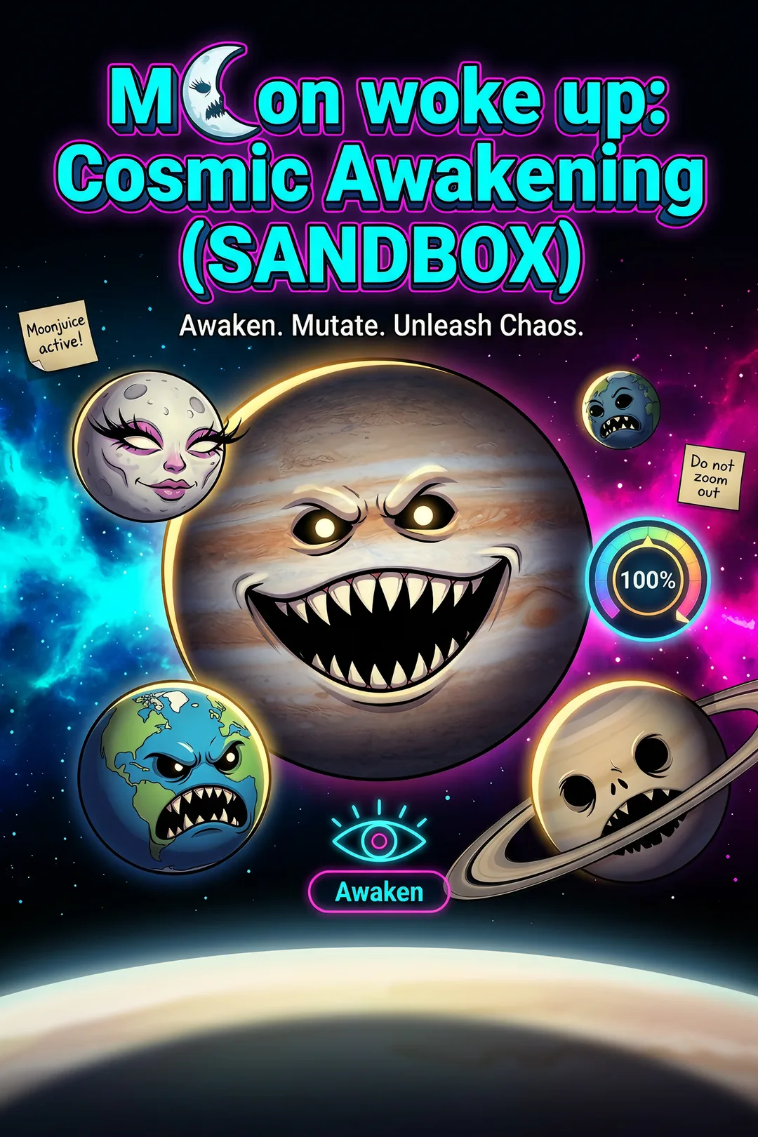 Moon woke up: Cosmic Awakening (SANDBOX)
#sandbox #moonwokeup #planet #awakened #tmwu #themoonwakesup #space