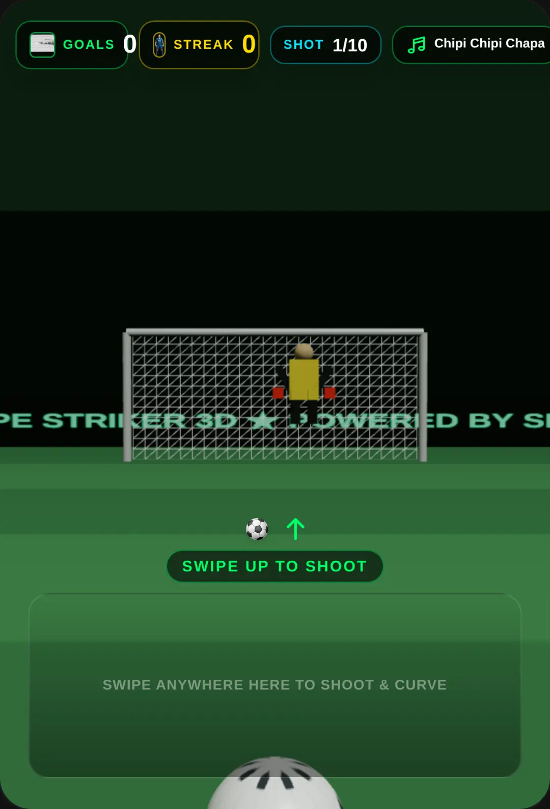 Swipe Striker 3D (game lags sometimes and press the music to change it) cover