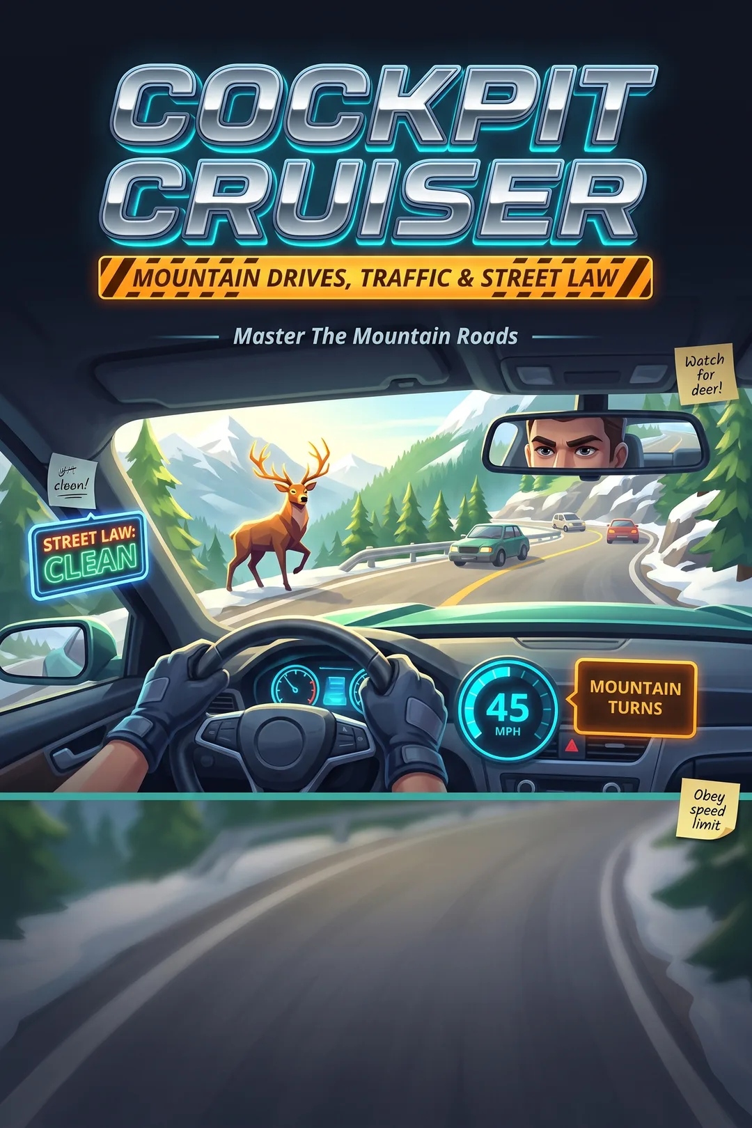 Cockpit Cruiser — Mountain Drives, Traffic & Street Law