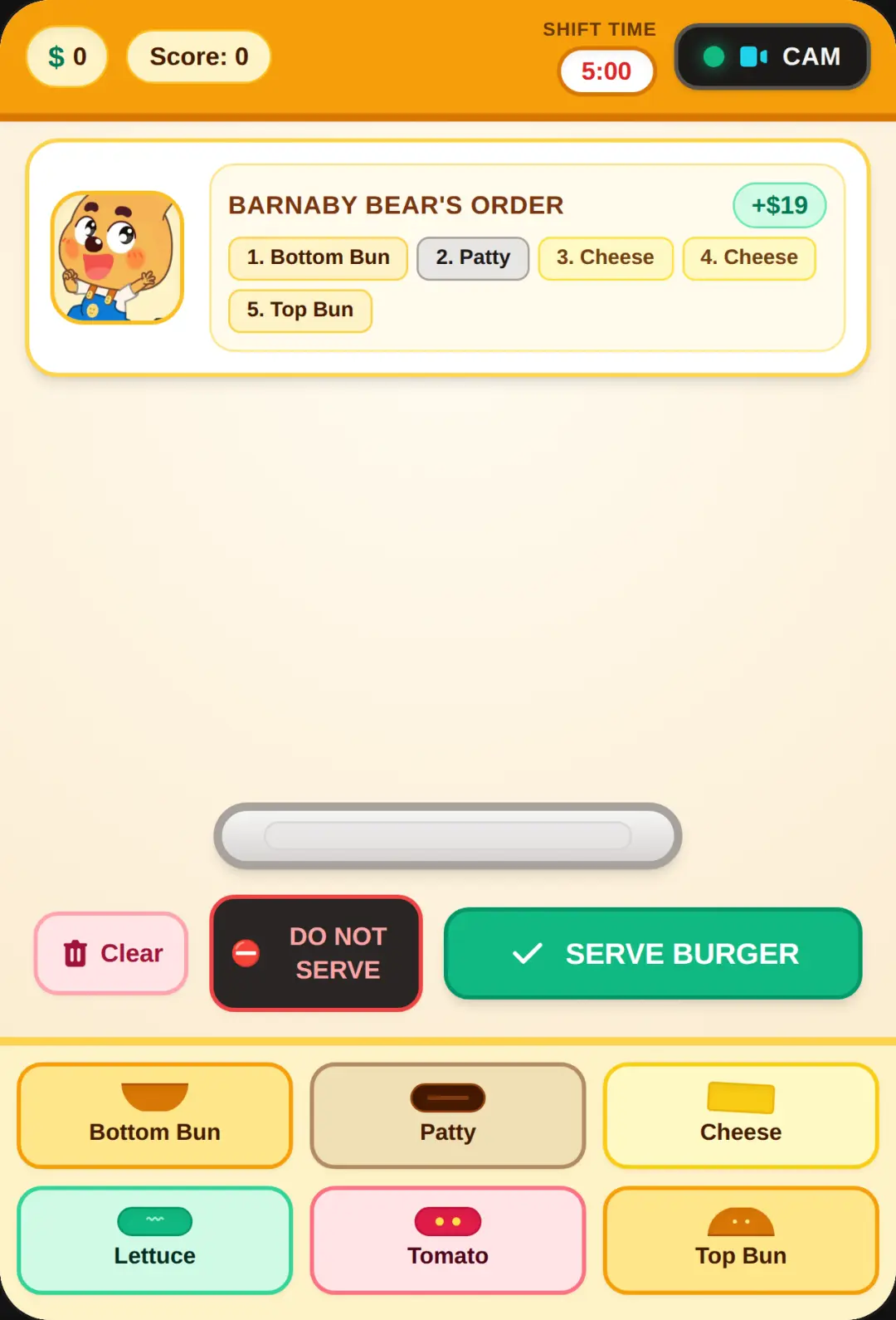 serve a burger cover