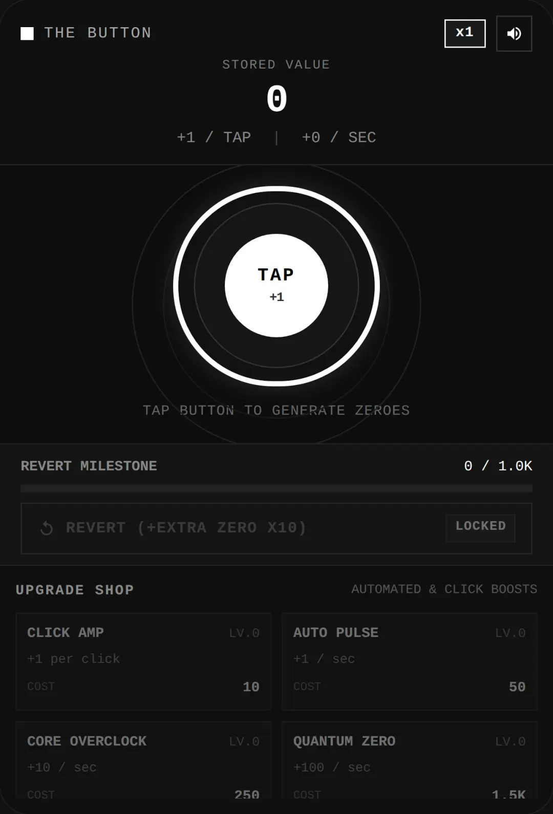 THE BUTTON · MINIMAL CLICKER cover