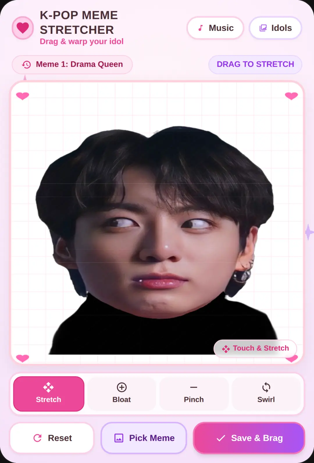 K-Pop Cute Meme Stretcher cover