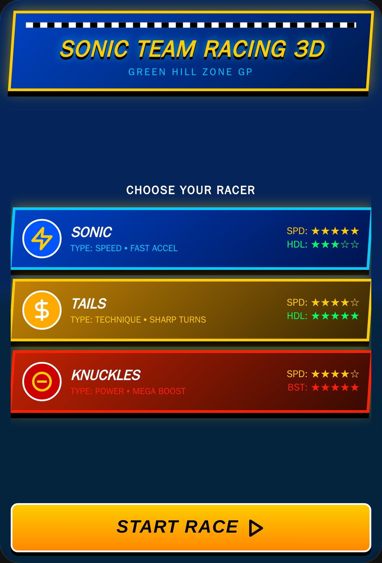 Sonic Team Racing 3D cover