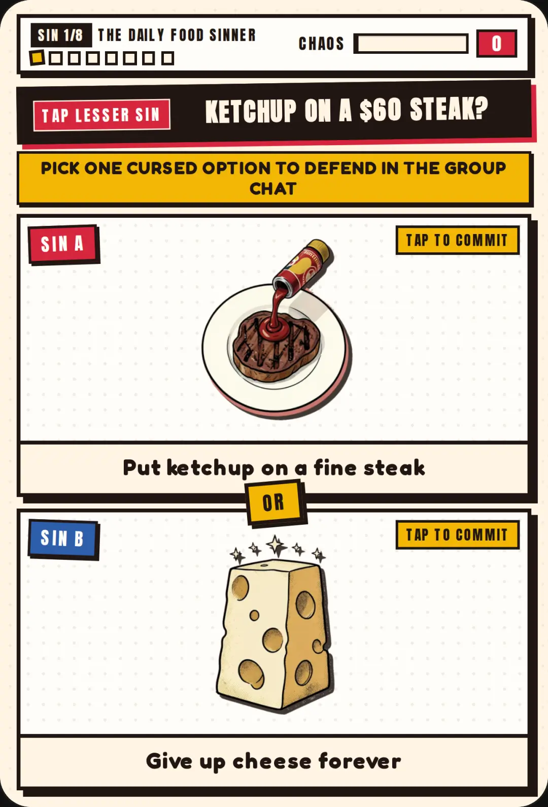 Would You Rather: Food & Lifestyle Sins cover