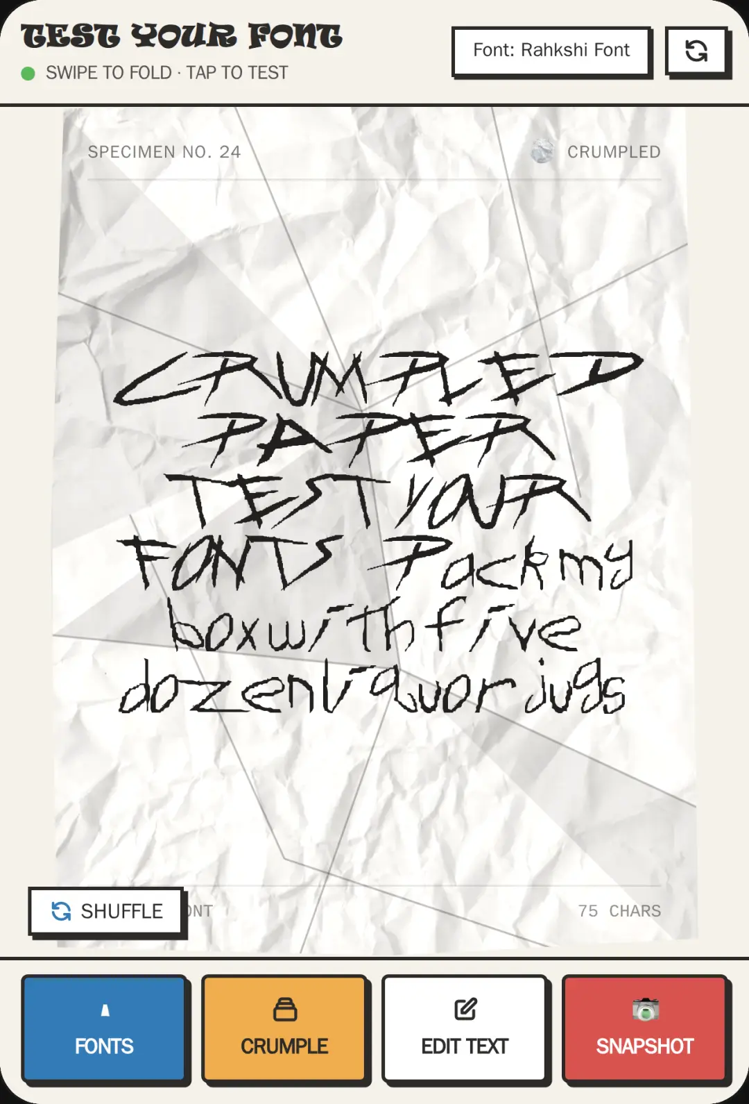 Studio Papercraft - Font Tester cover