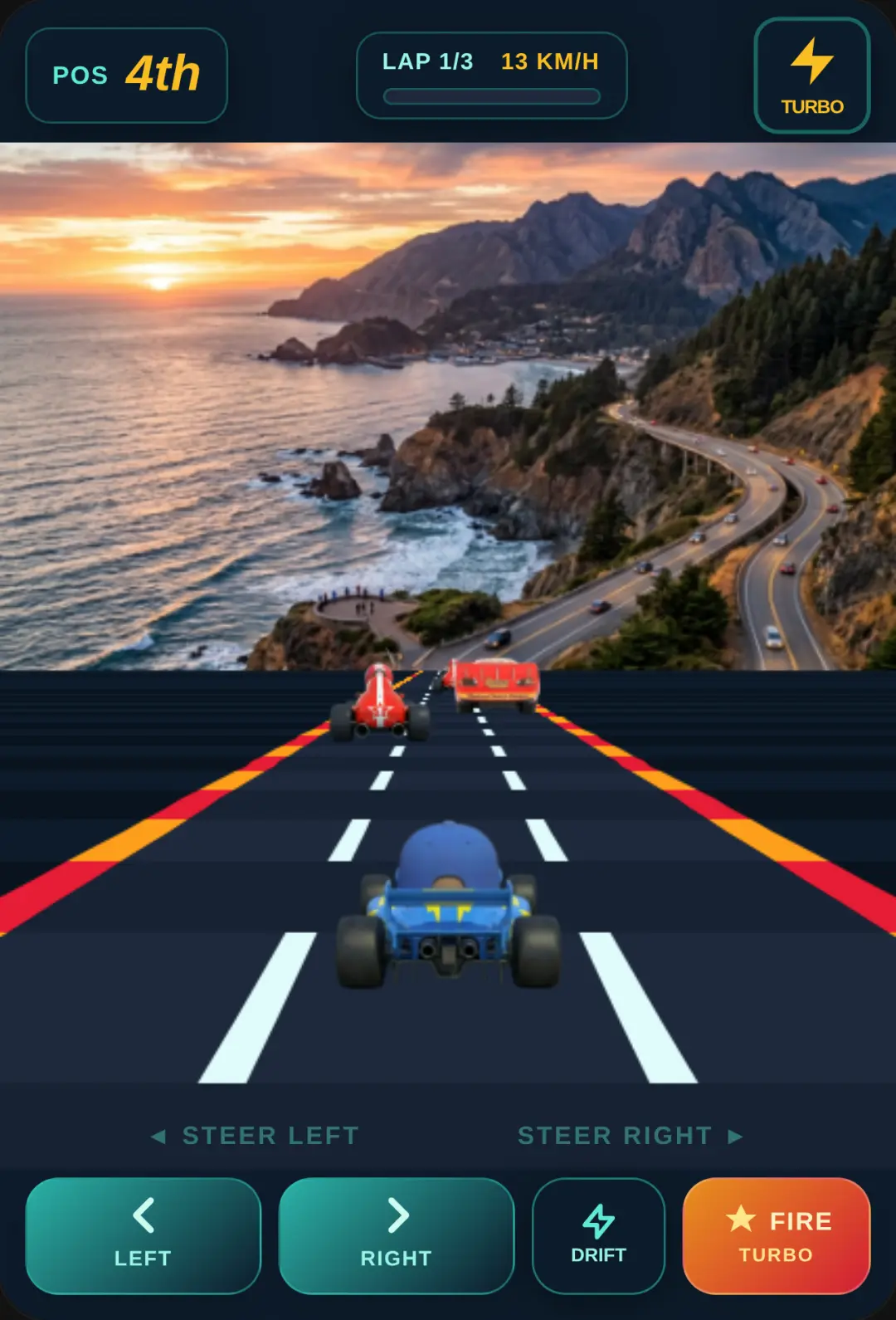 Coastal Highway Combat Racing cover
