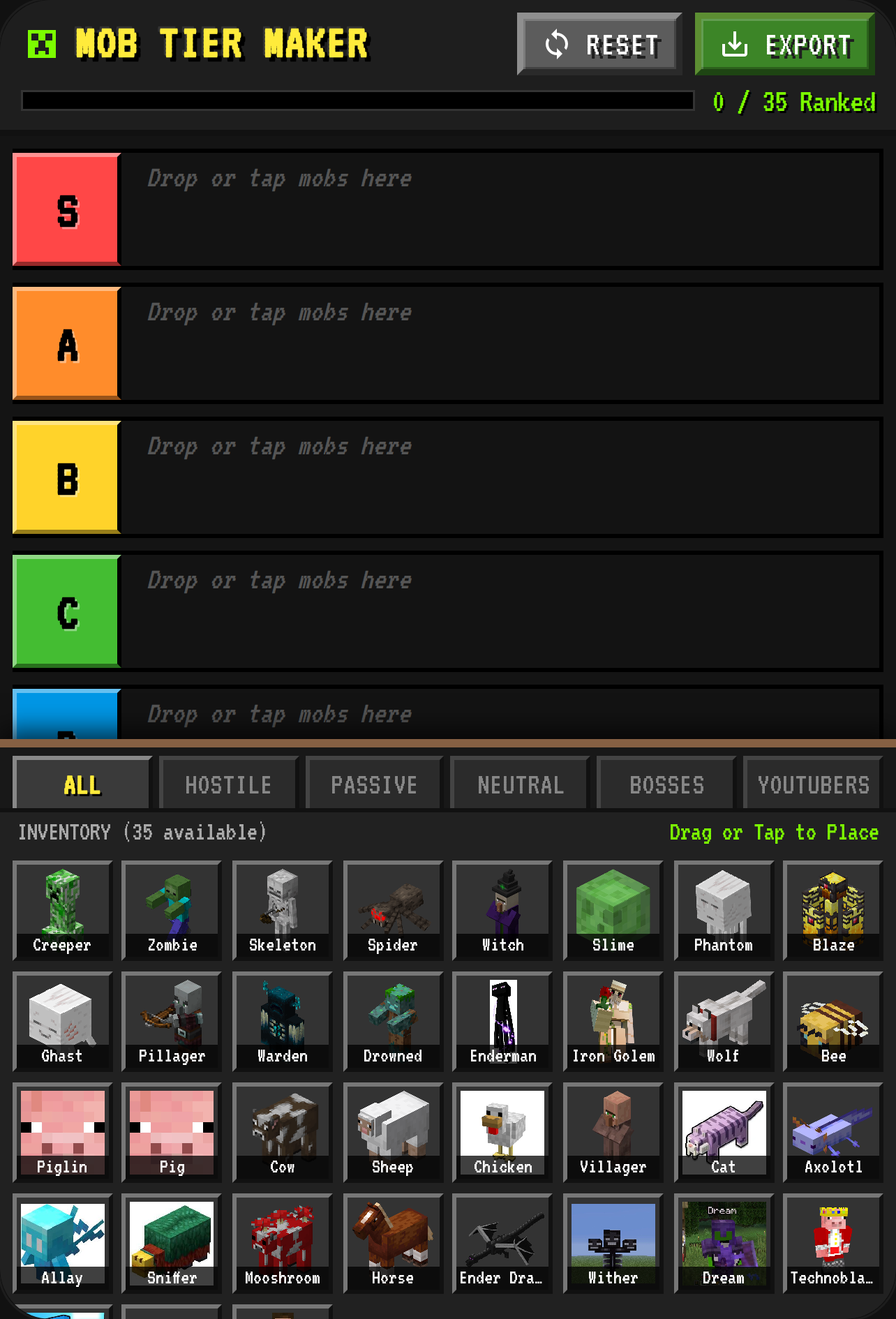 Minecraft Mob Tier List cover