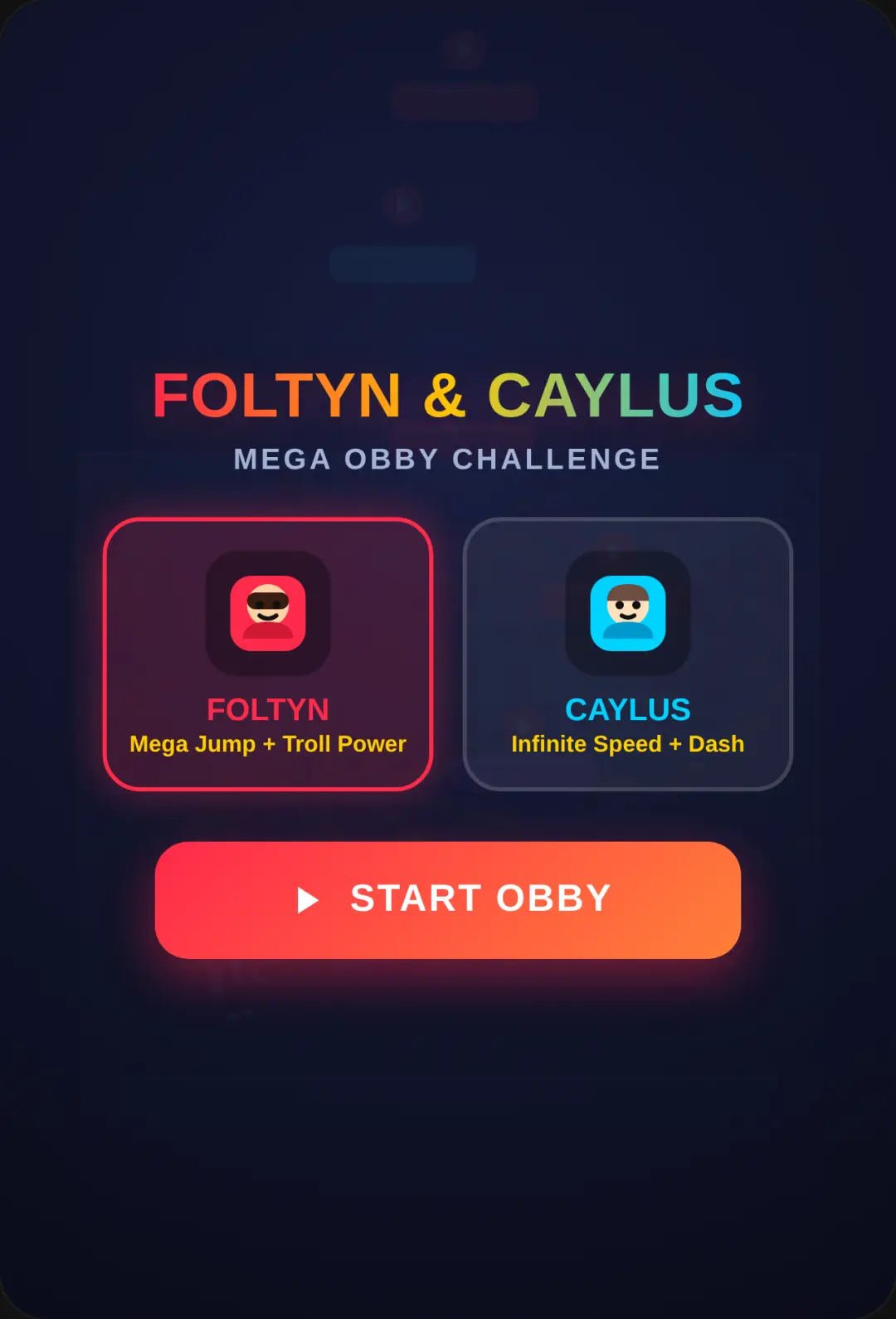 Foltyn & Caylus: Obby Challenge cover