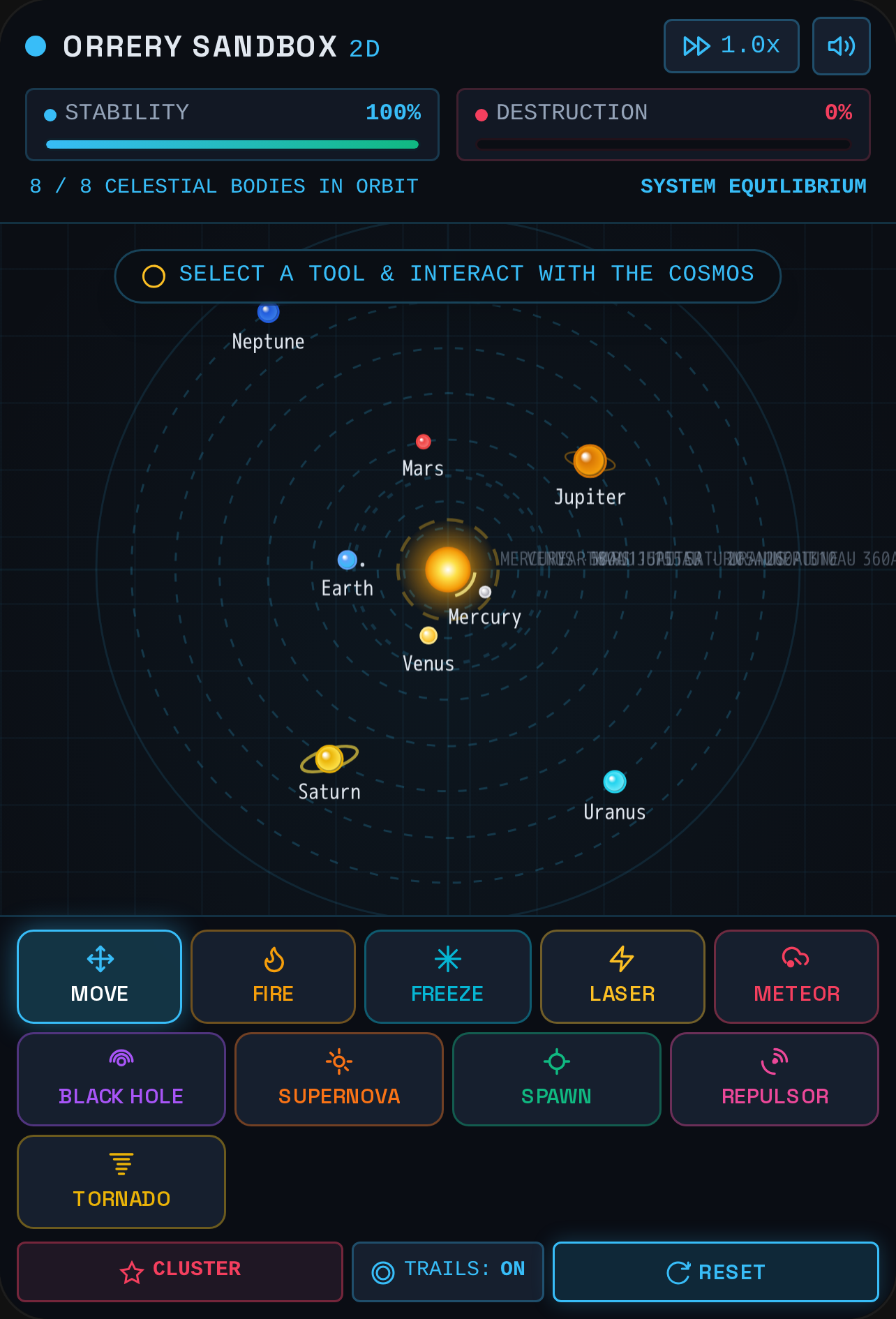 Solar System Sandbox: Orrery Blueprint
Made an update