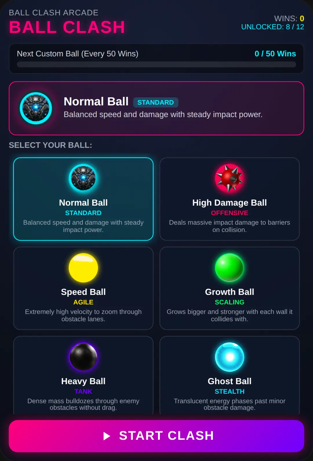 Ball clash simulator cover