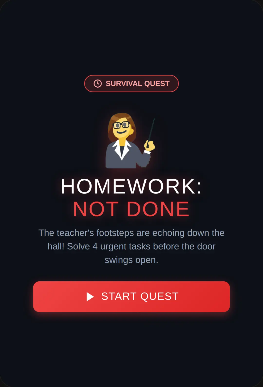 Homework: Countdown cover