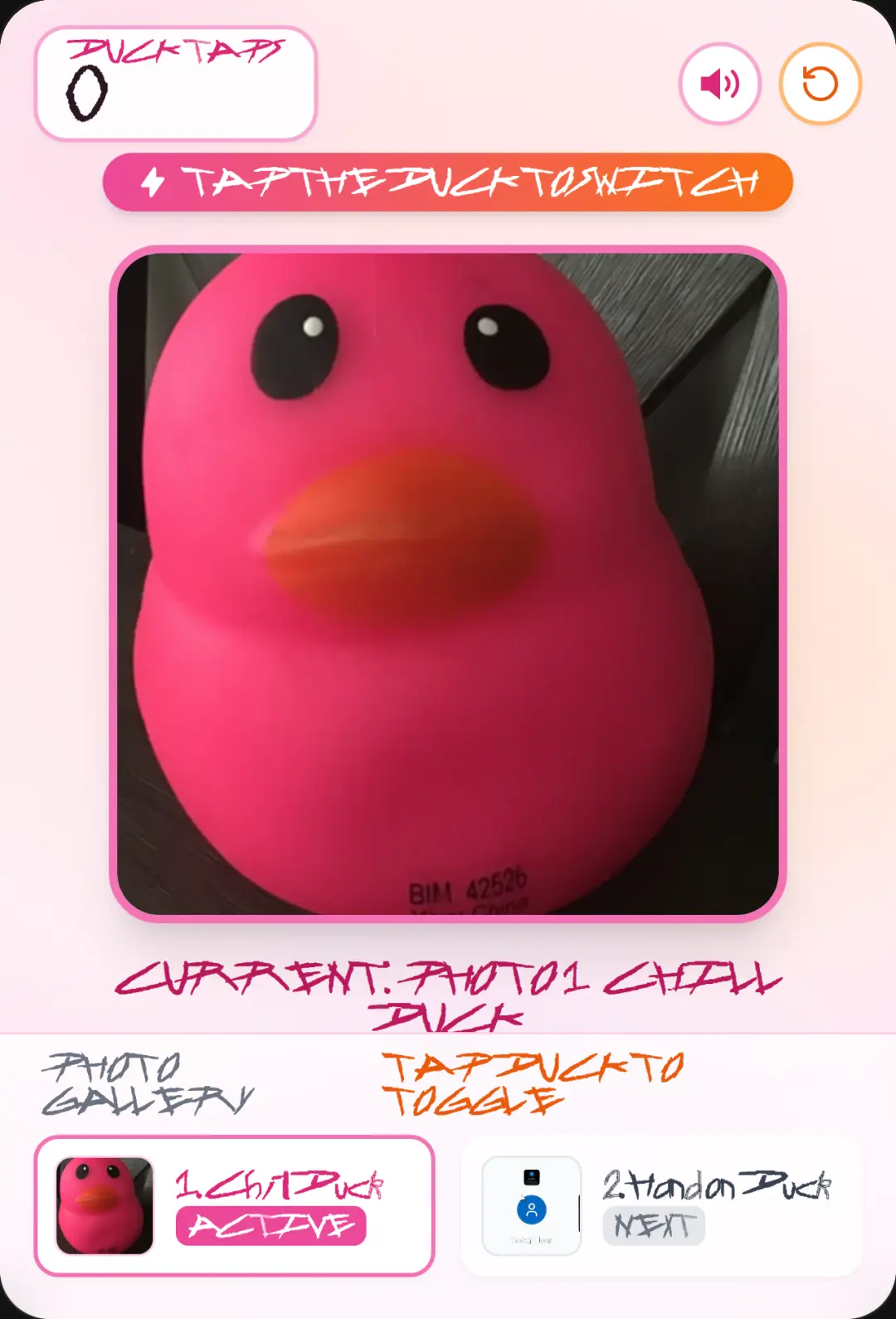 Pink ducky jumbo squishy tappy cover