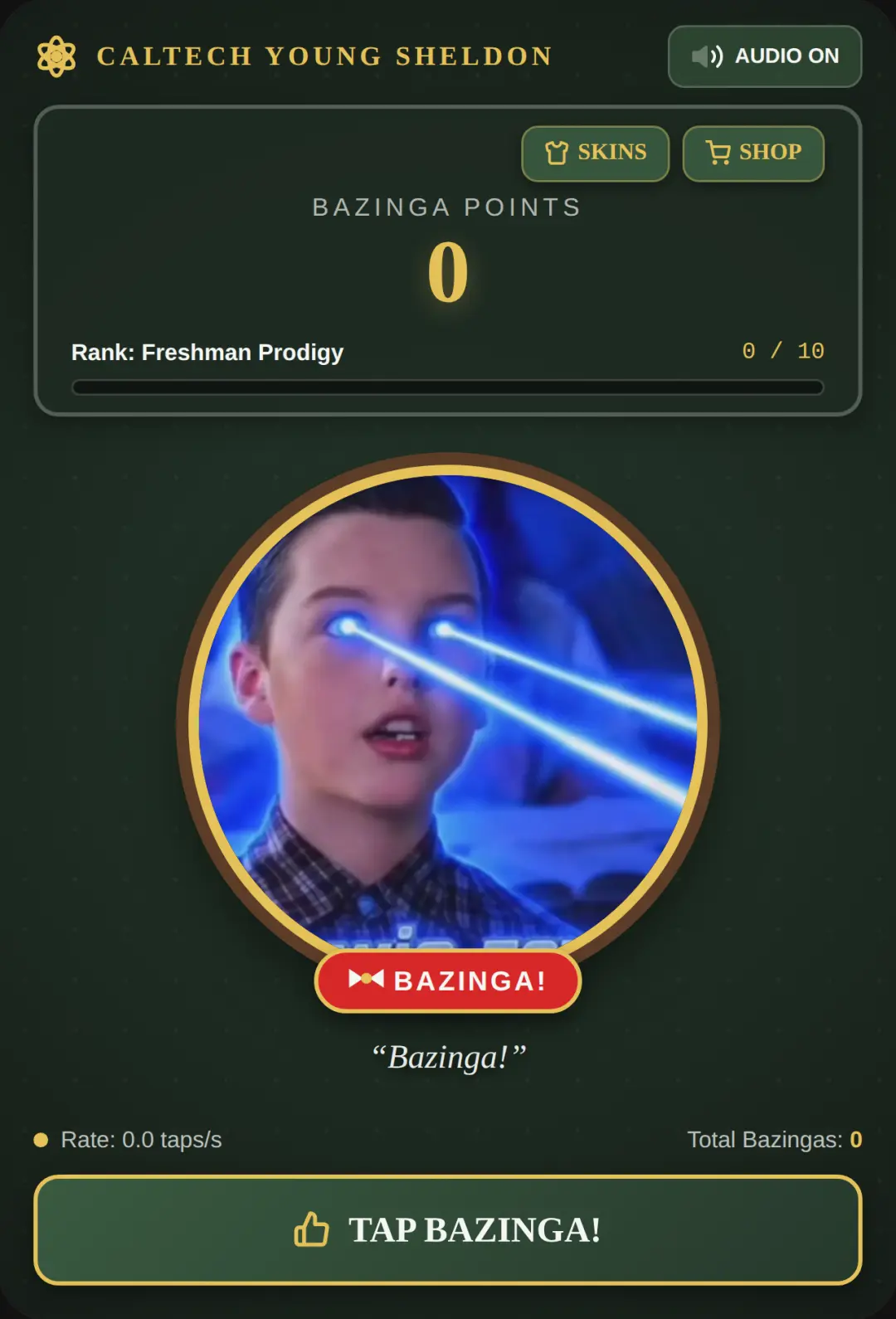 Young Sheldon Bazinga Tap (UPDATE, SKINS!!!) cover