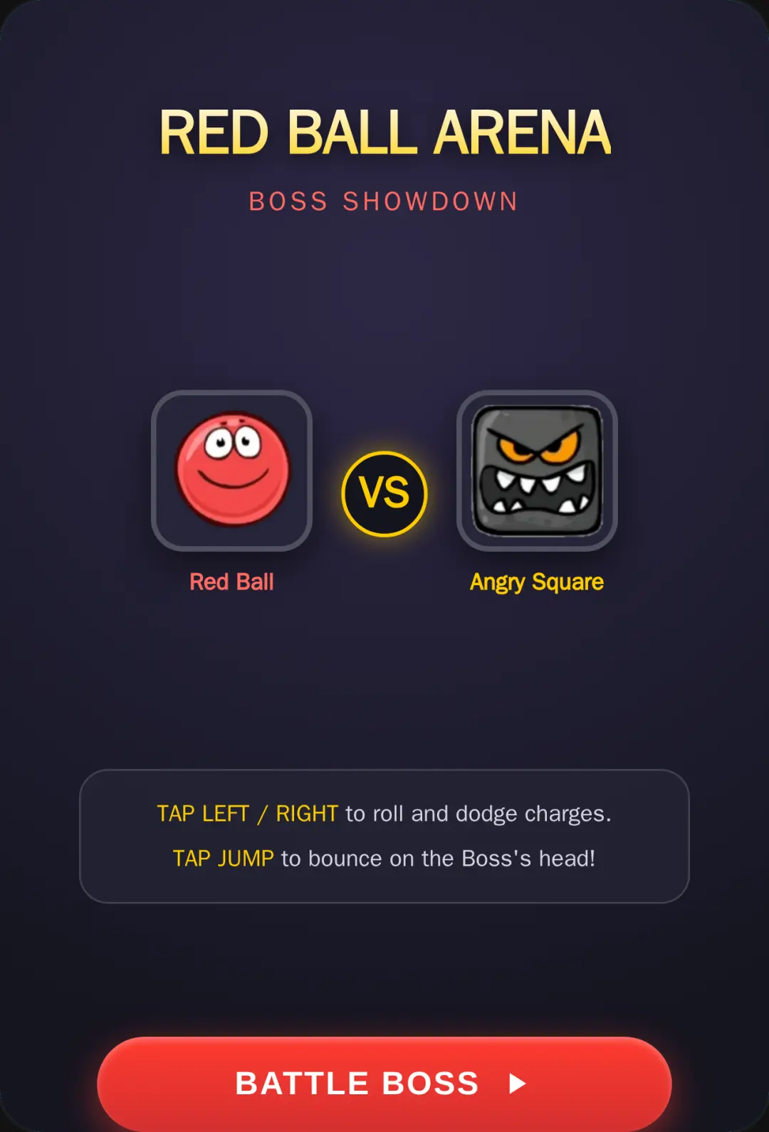 Red Ball vs Angry Square cover