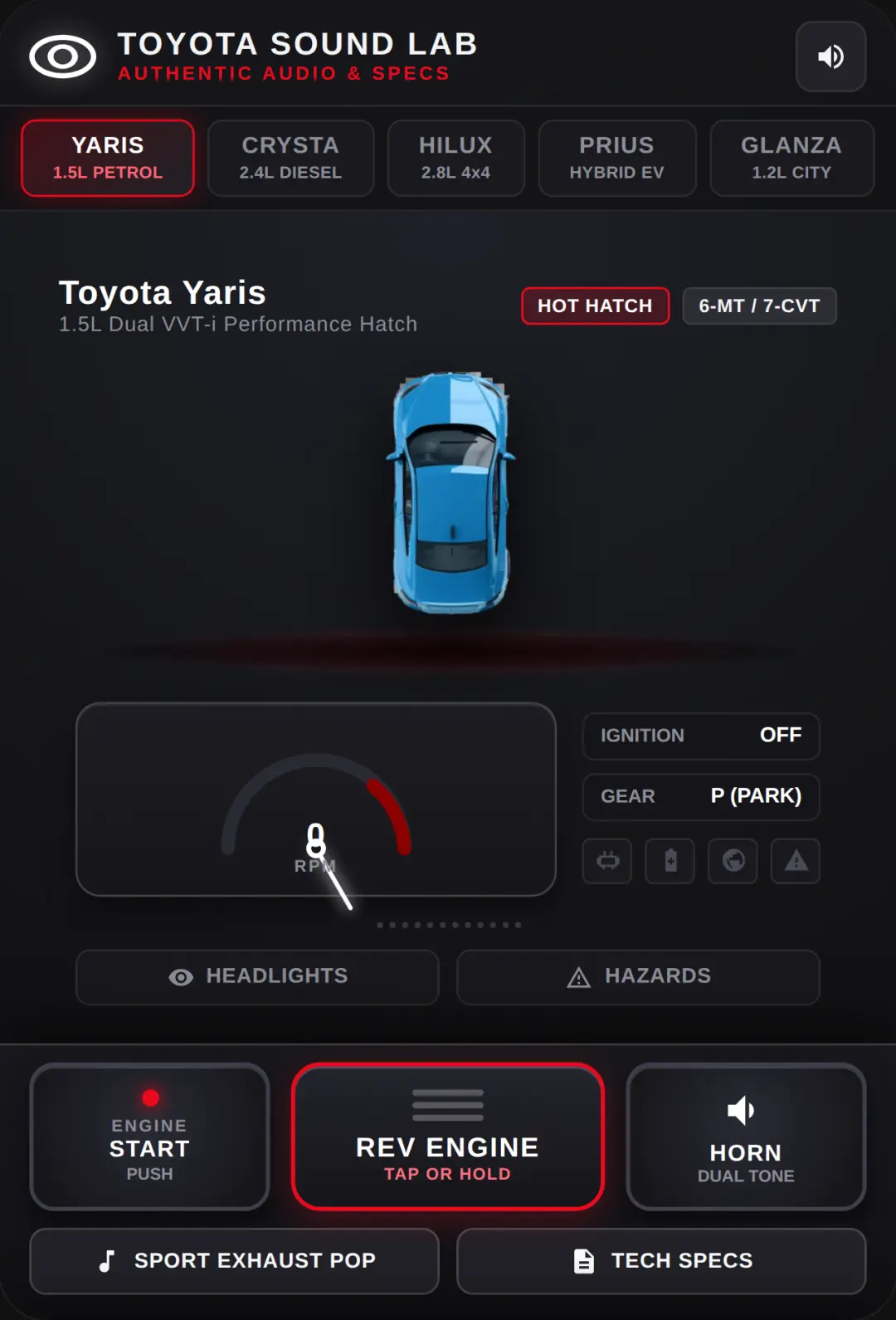 Toyota Car Sounds cover