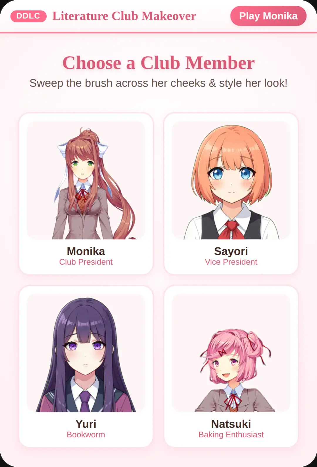 DDLC Literature Club Makeover cover