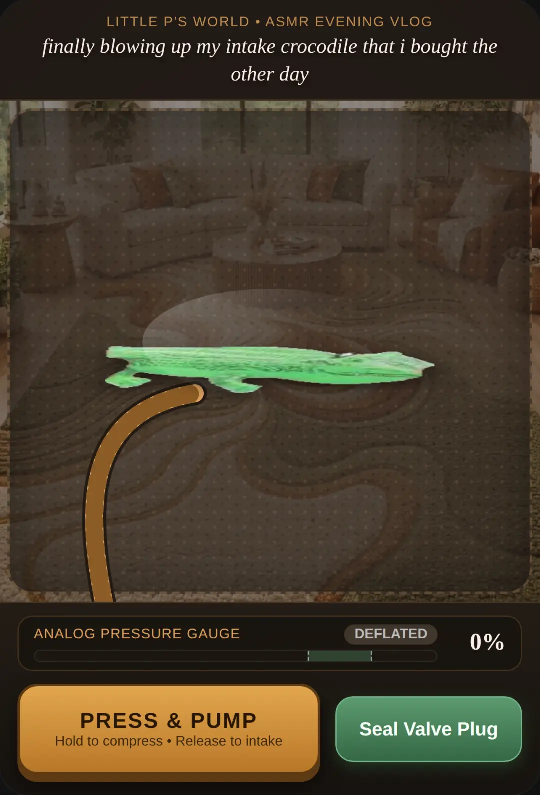Charles the Croc: ASMR Inflatable Bellows cover