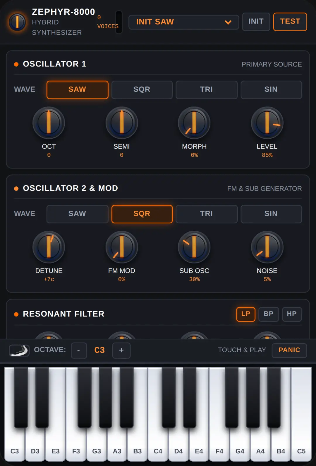 Hybrid Virtual Synthesizer cover