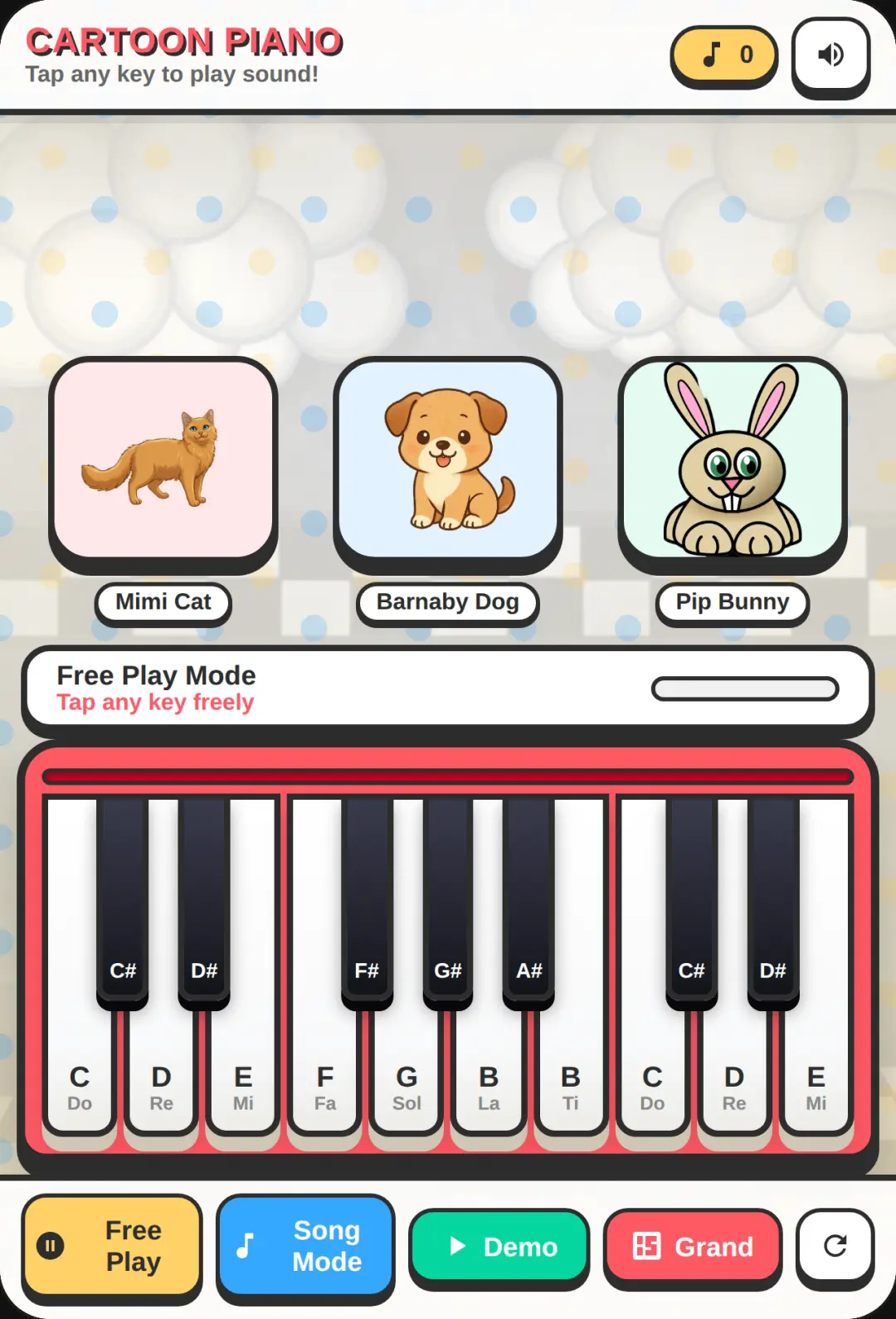 Playful Cartoon Piano cover