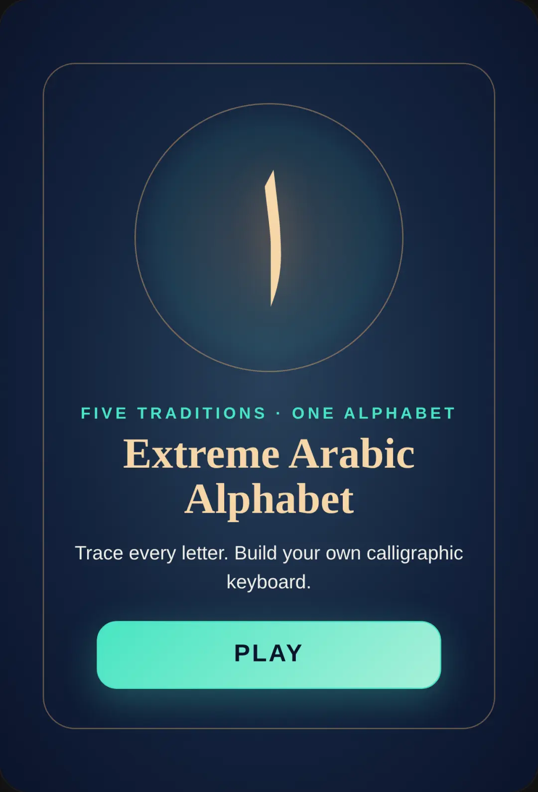 Extreme Arabic Alphabet Calligraphy cover