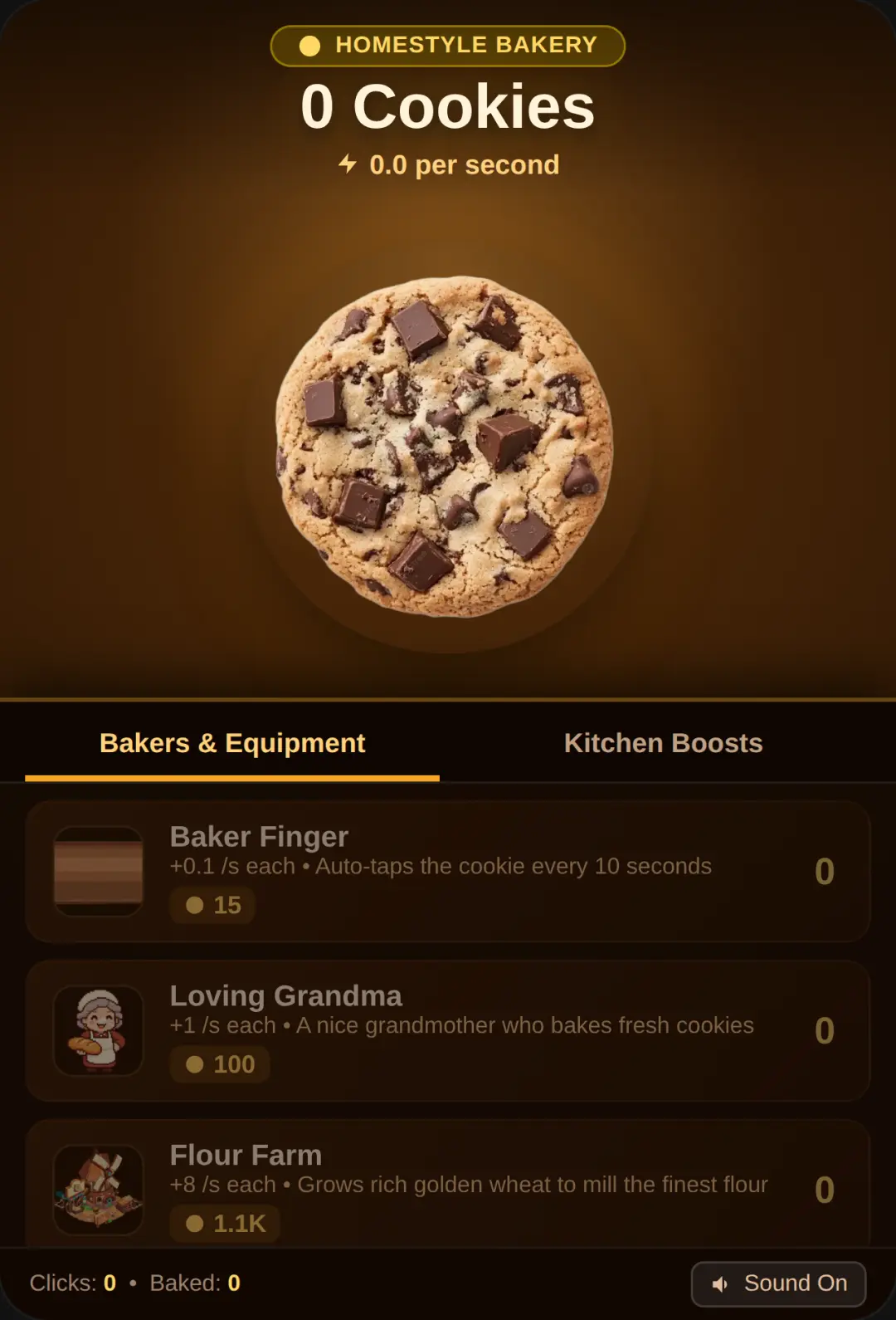 Cookie Baker Tycoon clicker cover