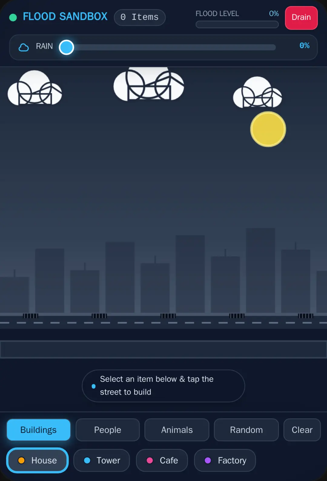Side-View Flood City Sandbox cover
