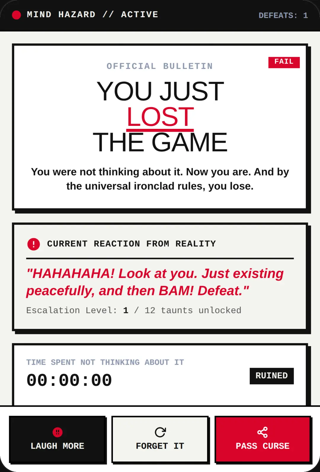 You Just Lost The Game cover