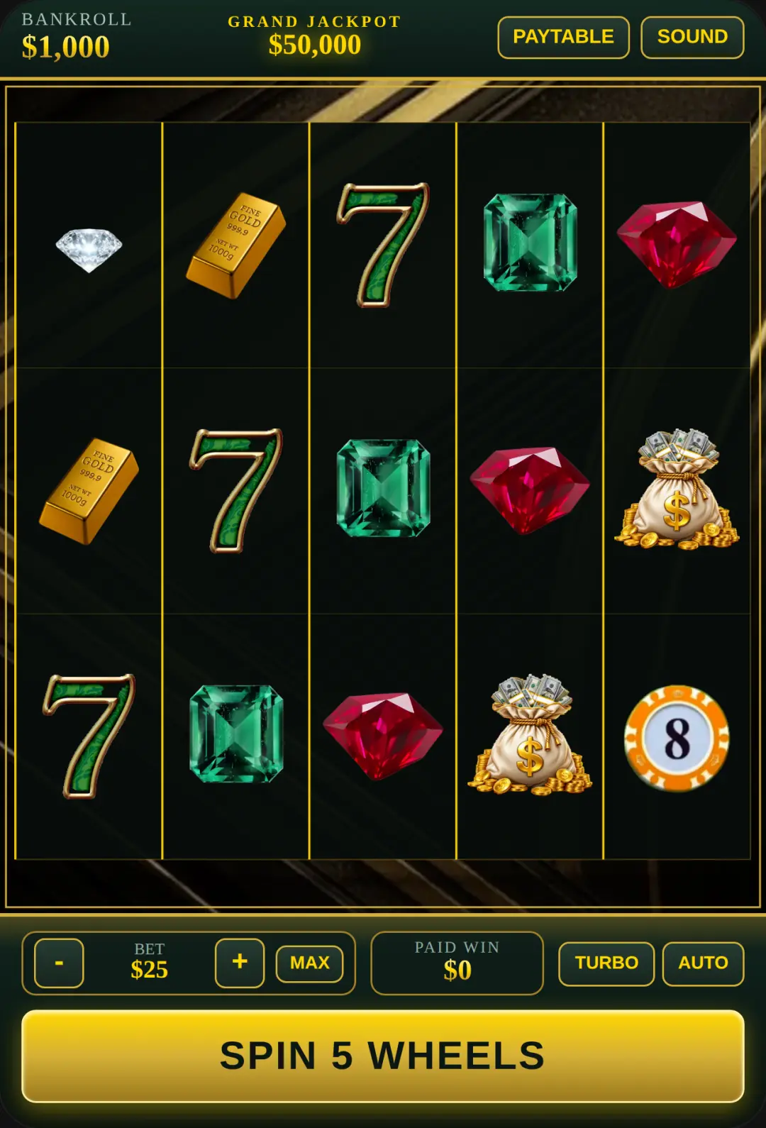 Grand Royal 5-Wheel Casino cover