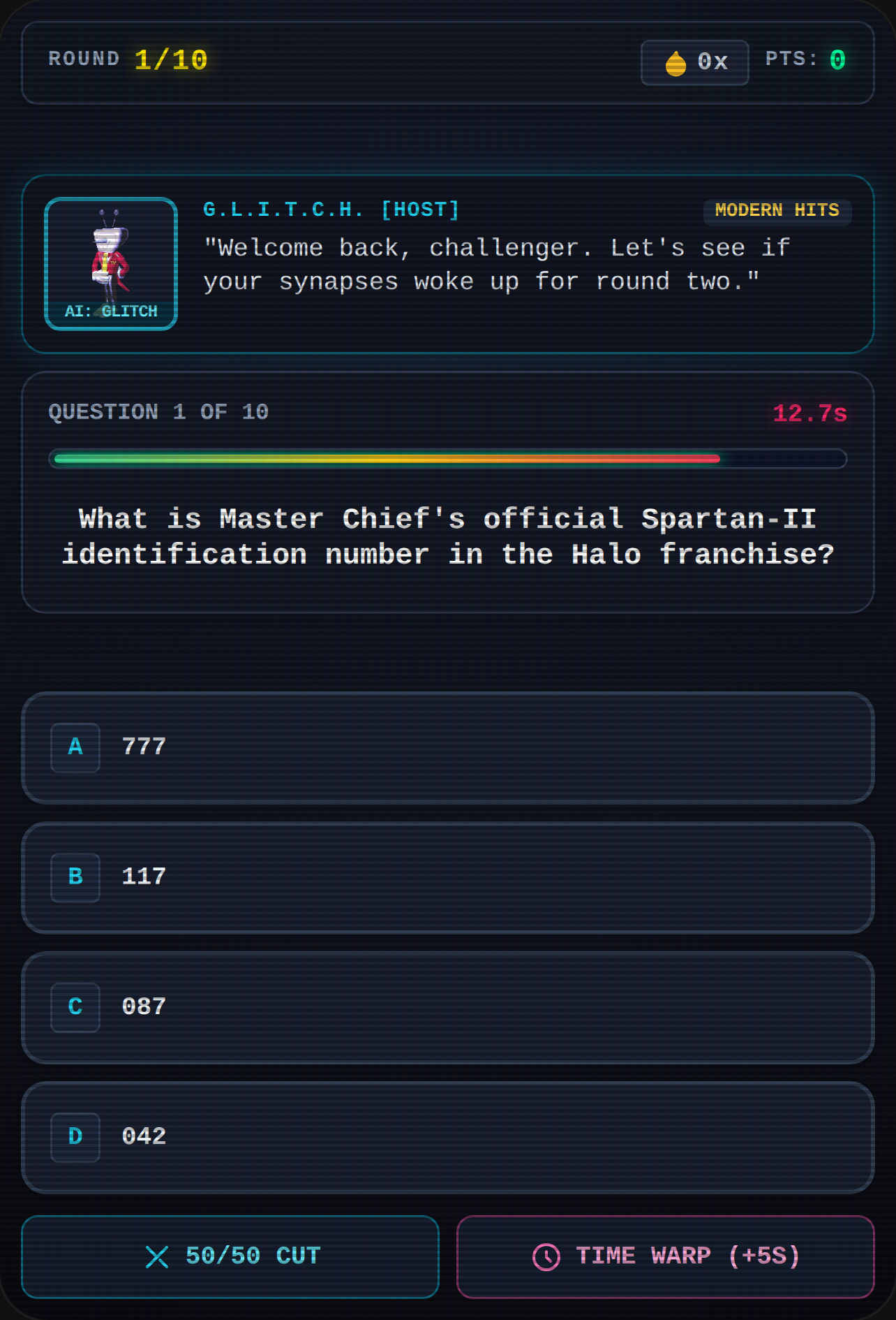 GLITCH: Arcade Video Game Trivia Gauntlet cover
