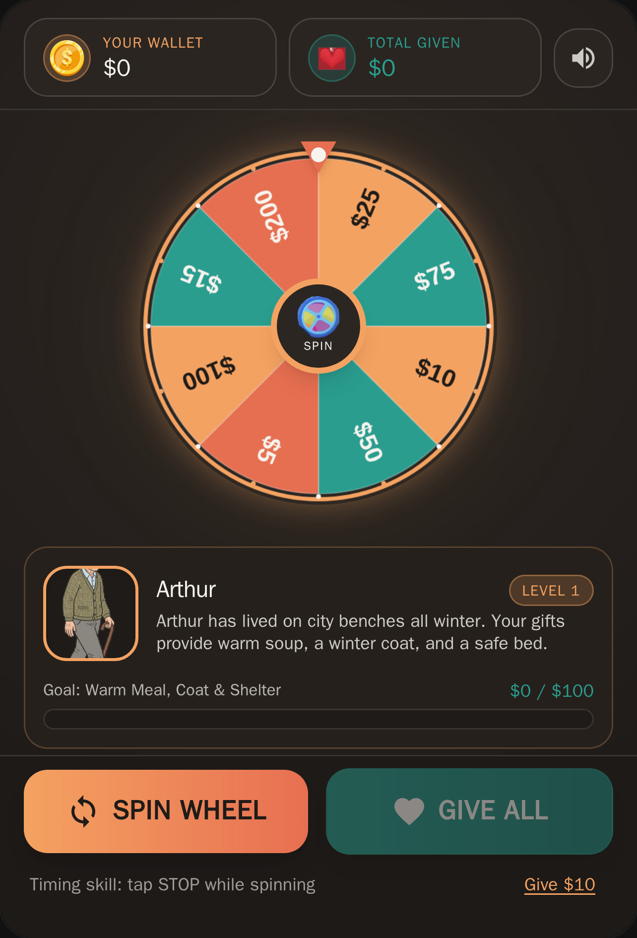 Spin and help people who were cover